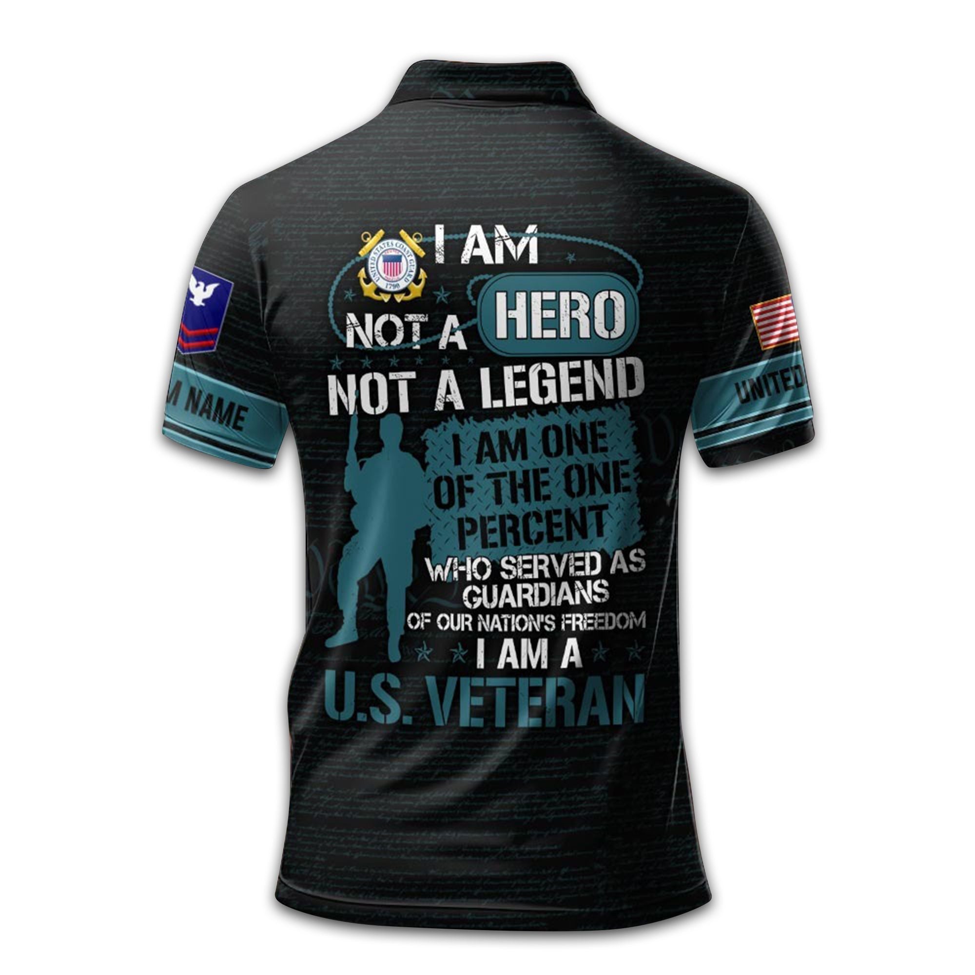 USCG Custom Polo Shirt VPVC211410, Gifts For Coast Guard Veteran, Best Gifts On Father's Day, Armed Forces Day, Independence Day, Veterans Day.