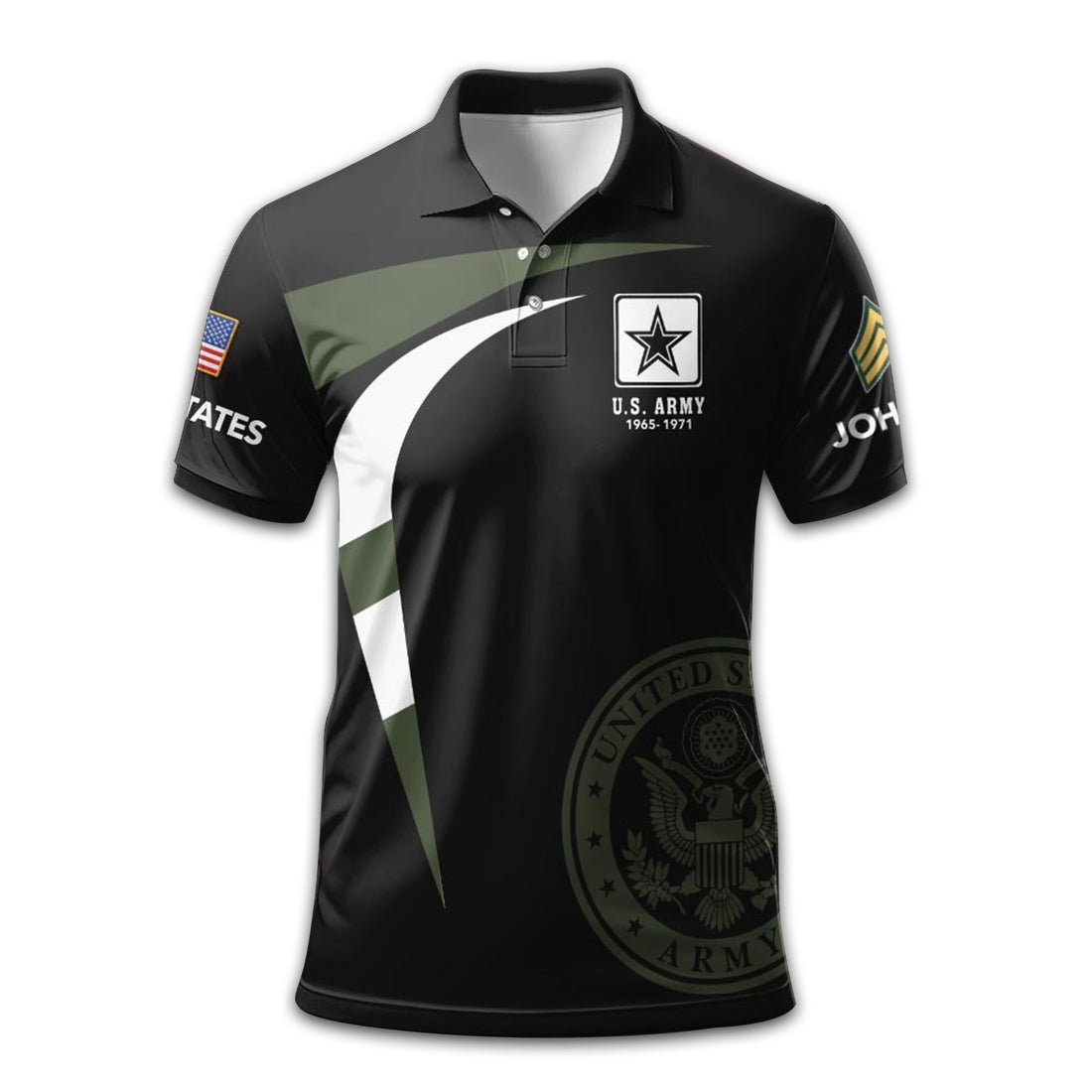 US Army Custom Polo Shirt VPVC211706, Gifts For Army Veteran, Best Gifts On Father's Day, Armed Forces Day, Independence Day, Veterans Day.