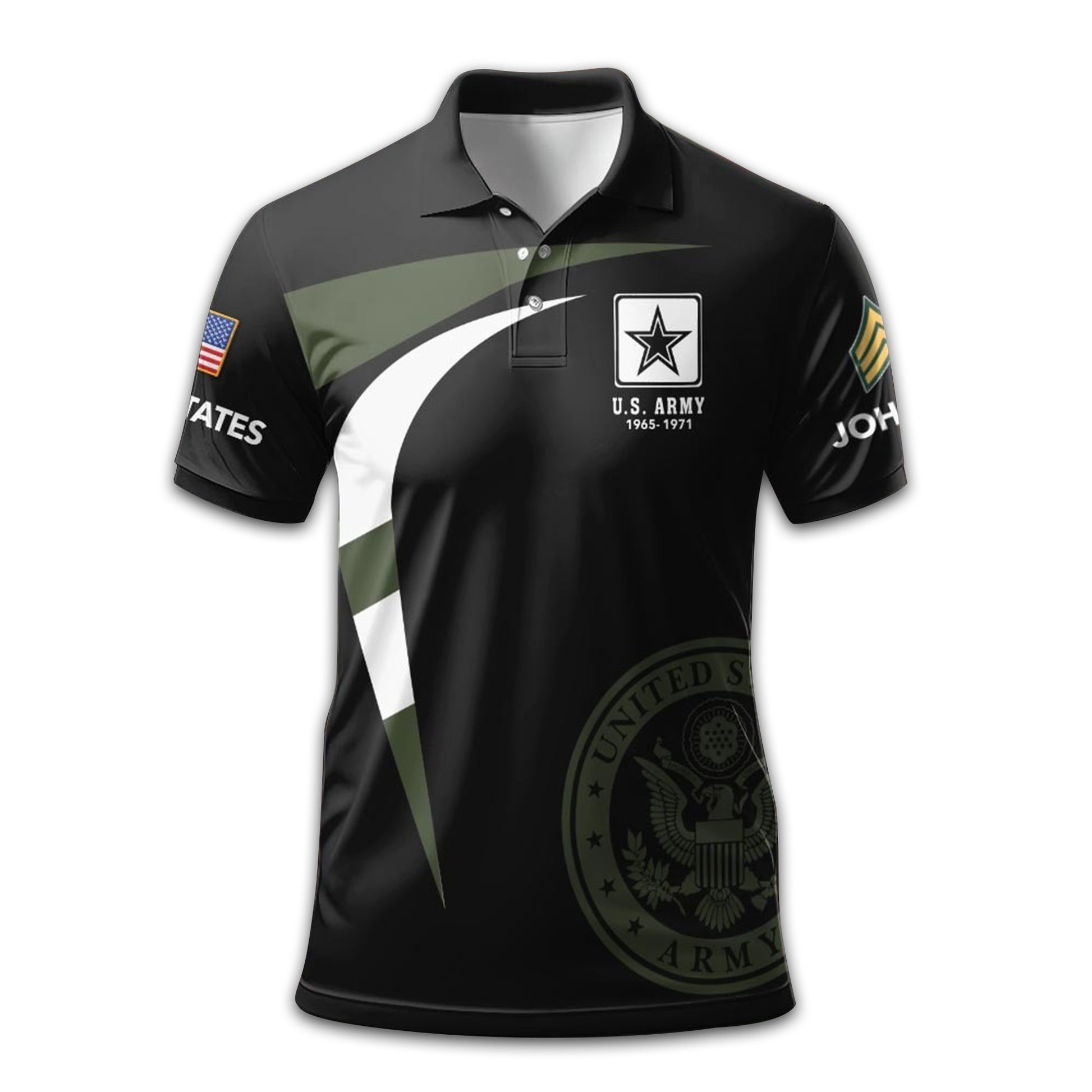 US Army Custom Polo Shirt VPVC211706, Gifts For Army Veteran, Best Gifts On Father's Day, Armed Forces Day, Independence Day, Veterans Day.