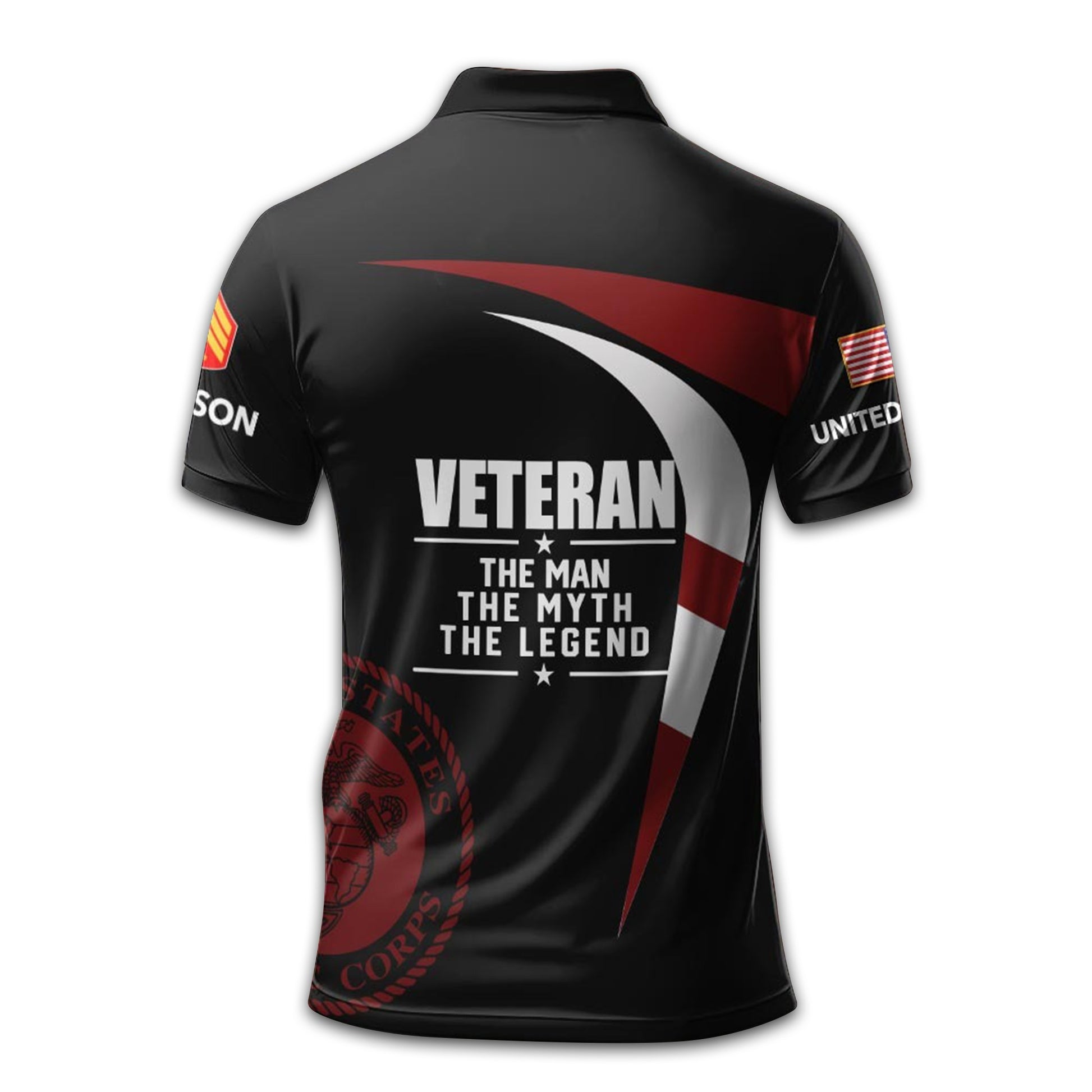 USMC Custom Polo Shirt VPVC211708, Gifts For Marine Veteran, Best Gifts On Father's Day, Armed Forces Day, Independence Day, Veterans Day.