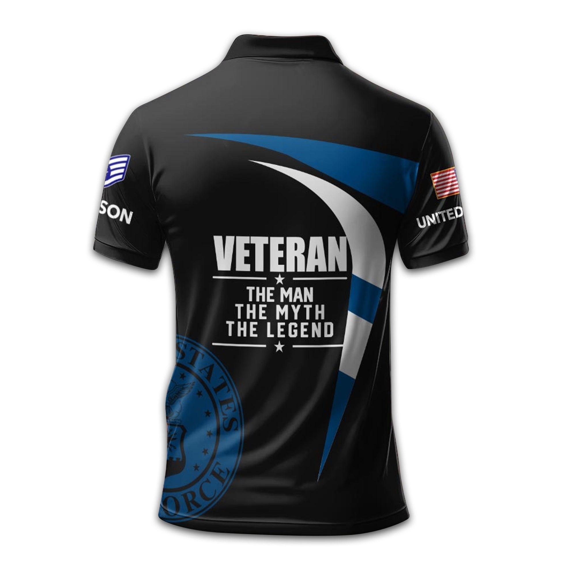 USAF Custom Polo Shirt VPVC211709, Gifts For Air Force Veteran, Best Gifts On Father's Day, Armed Forces Day, Independence Day, Veterans Day.