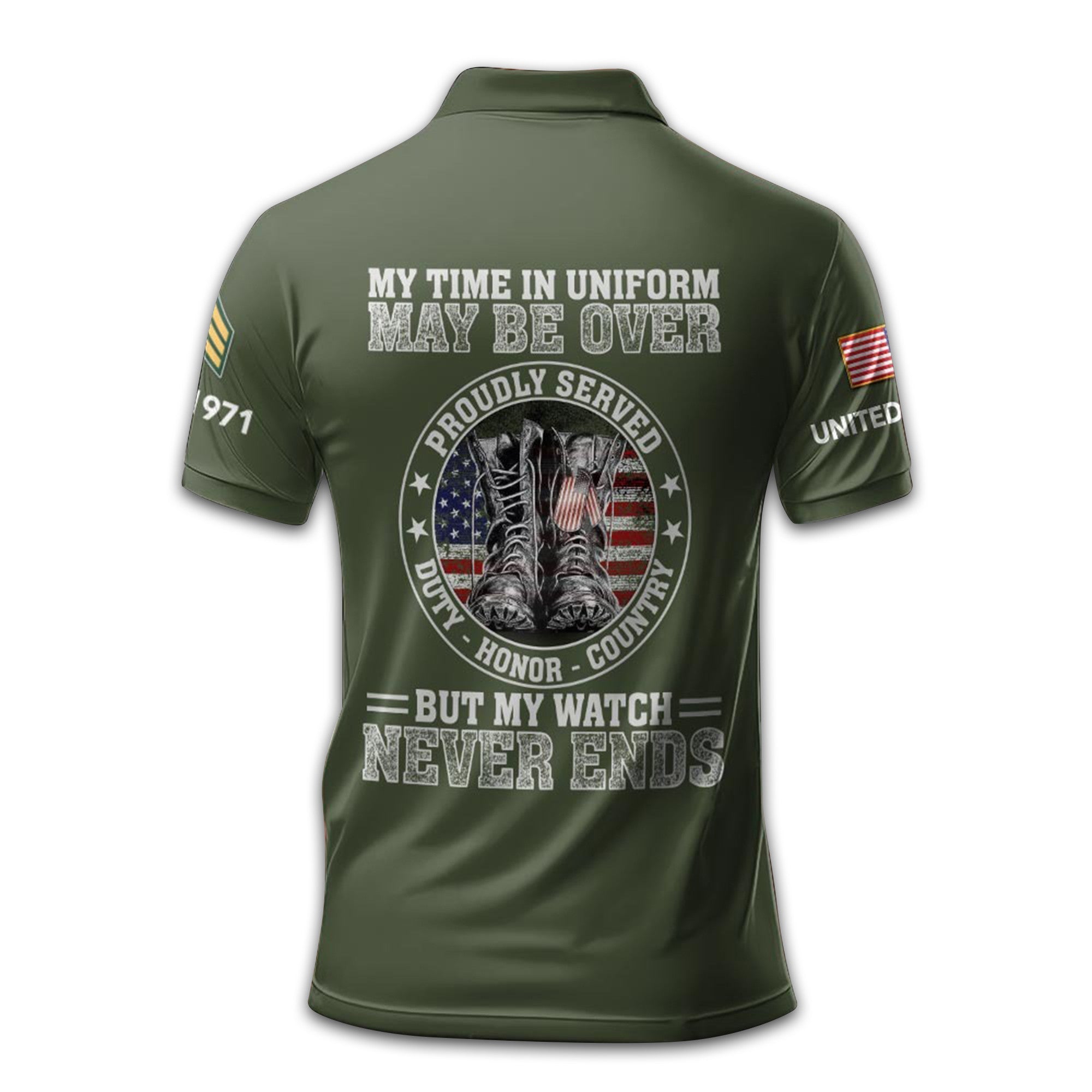 US Army Custom Polo Shirt VPVC211606, Gifts For Army Veteran, Best Gifts On Father's Day, Armed Forces Day, Independence Day, Veterans Day.