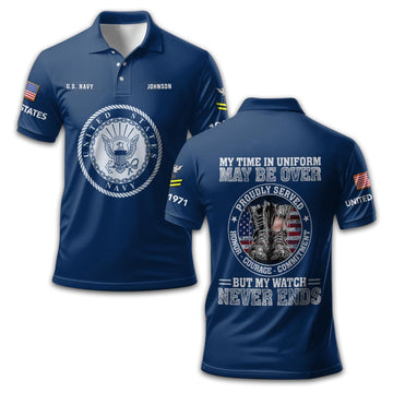 US Navy Custom Polo Shirt VPVC211607, Gifts For Navy Veteran, Best Gifts On Father's Day, Armed Forces Day, Independence Day, Veterans Day.