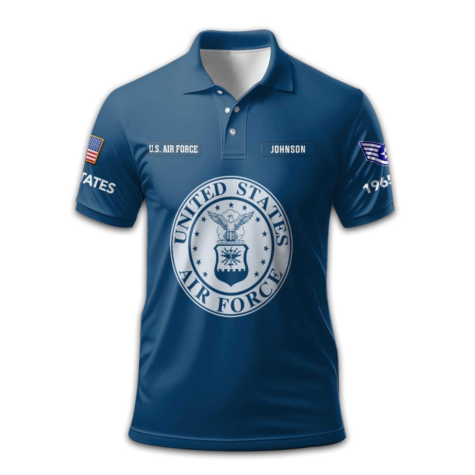 USAF Custom Polo Shirt VPVC211609, Gifts For Air Force Veteran, Best Gifts On Father's Day, Armed Forces Day, Independence Day, Veterans Day.