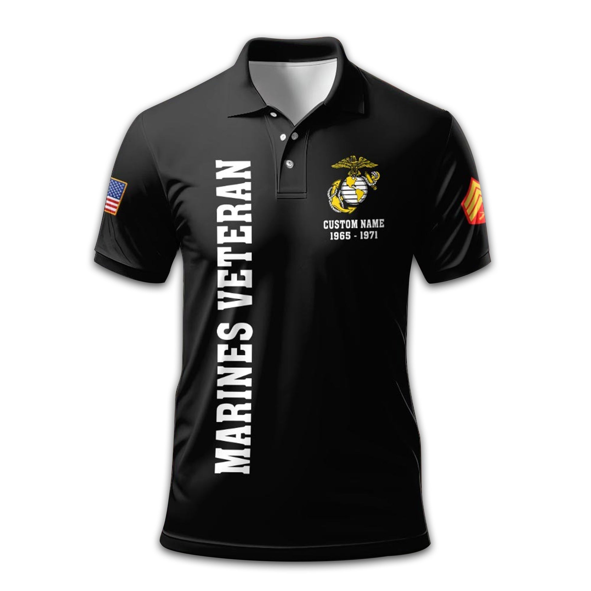 USMC Custom Polo Shirt VPVC211908, Gifts For Marine Veteran, Best Gifts On Father's Day, Armed Forces Day, Independence Day, Veterans Day.