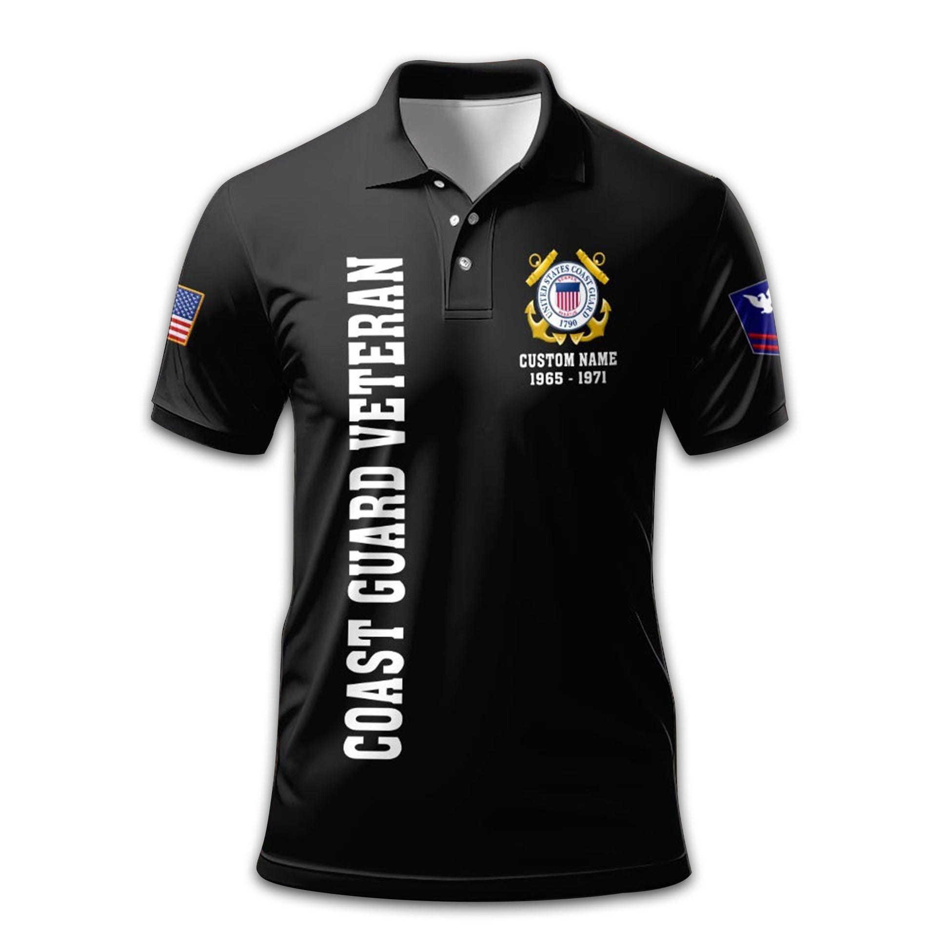 USCG Custom Polo Shirt VPVC211910, Gifts For Coast Guard Veteran, Best Gifts On Father's Day, Armed Forces Day, Independence Day, Veterans Day.