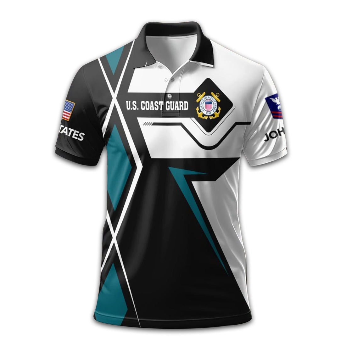 Unique Custom Name, Rank USCG Polo Shirt VPVC212105, Gifts For Coast Guard Veteran, Gifts For Dad, For Husband, Best Gifts On Father's Day, Independence Day, Veterans Day.