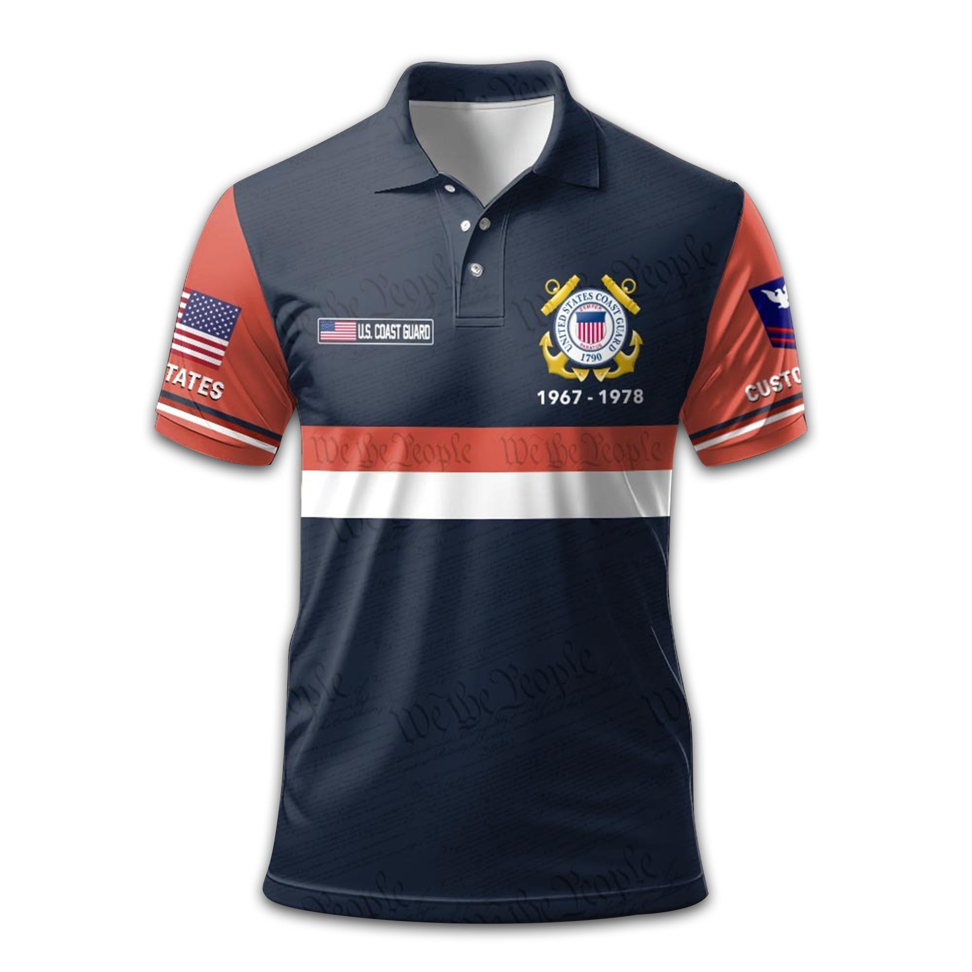 USCG Custom Polo Shirt VPVC212110, Gifts For Coast Guard Veteran, Best Gifts On Father's Day, Armed Forces Day, Independence Day, Veterans Day.