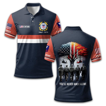 USCG Custom Polo Shirt VPVC212110, Gifts For Coast Guard Veteran, Best Gifts On Father's Day, Armed Forces Day, Independence Day, Veterans Day.