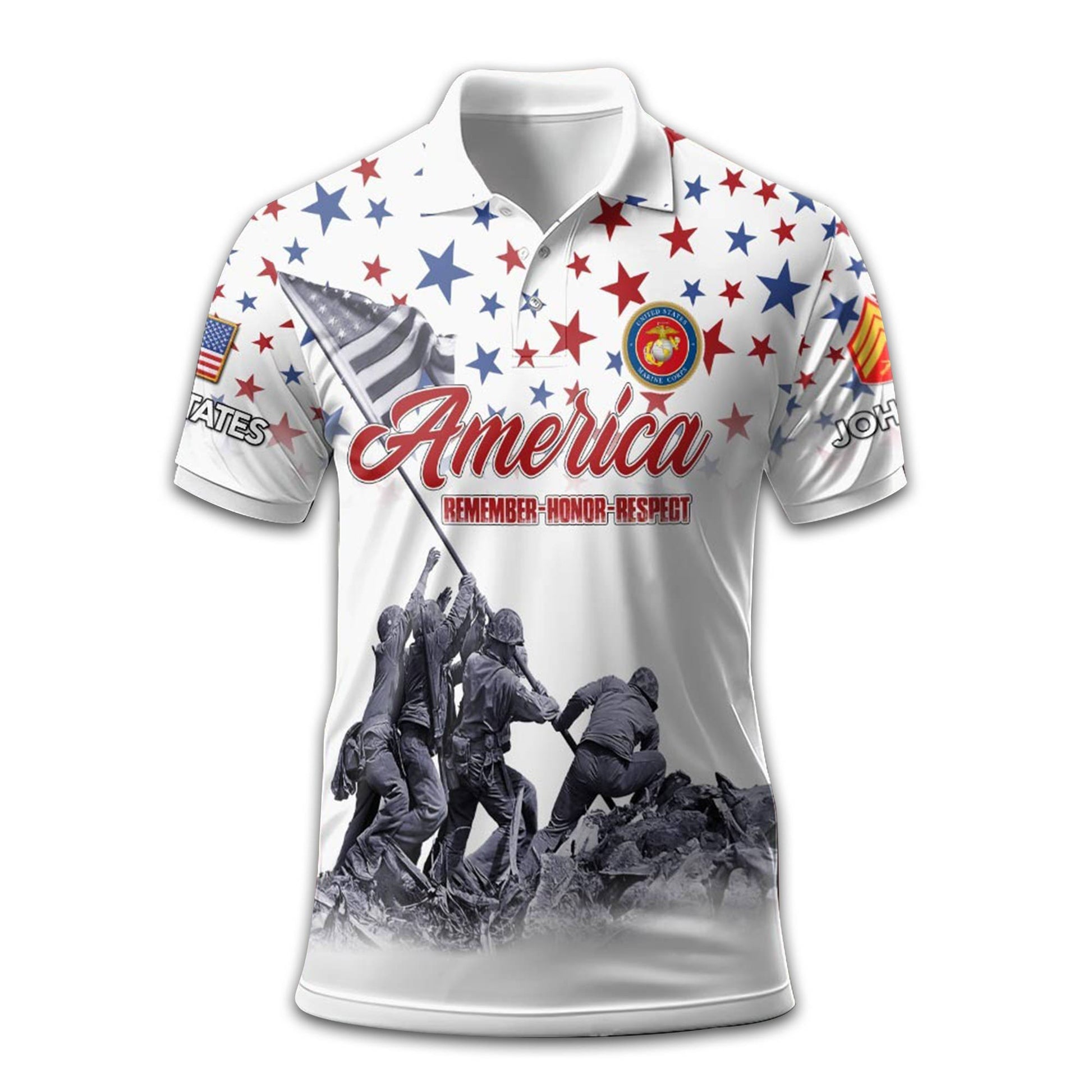 USMC Custom Polo Shirt VPVC212403, Gifts For Marine Veteran, Best Gifts On Father's Day, Armed Forces Day, Independence Day, Veterans Day.