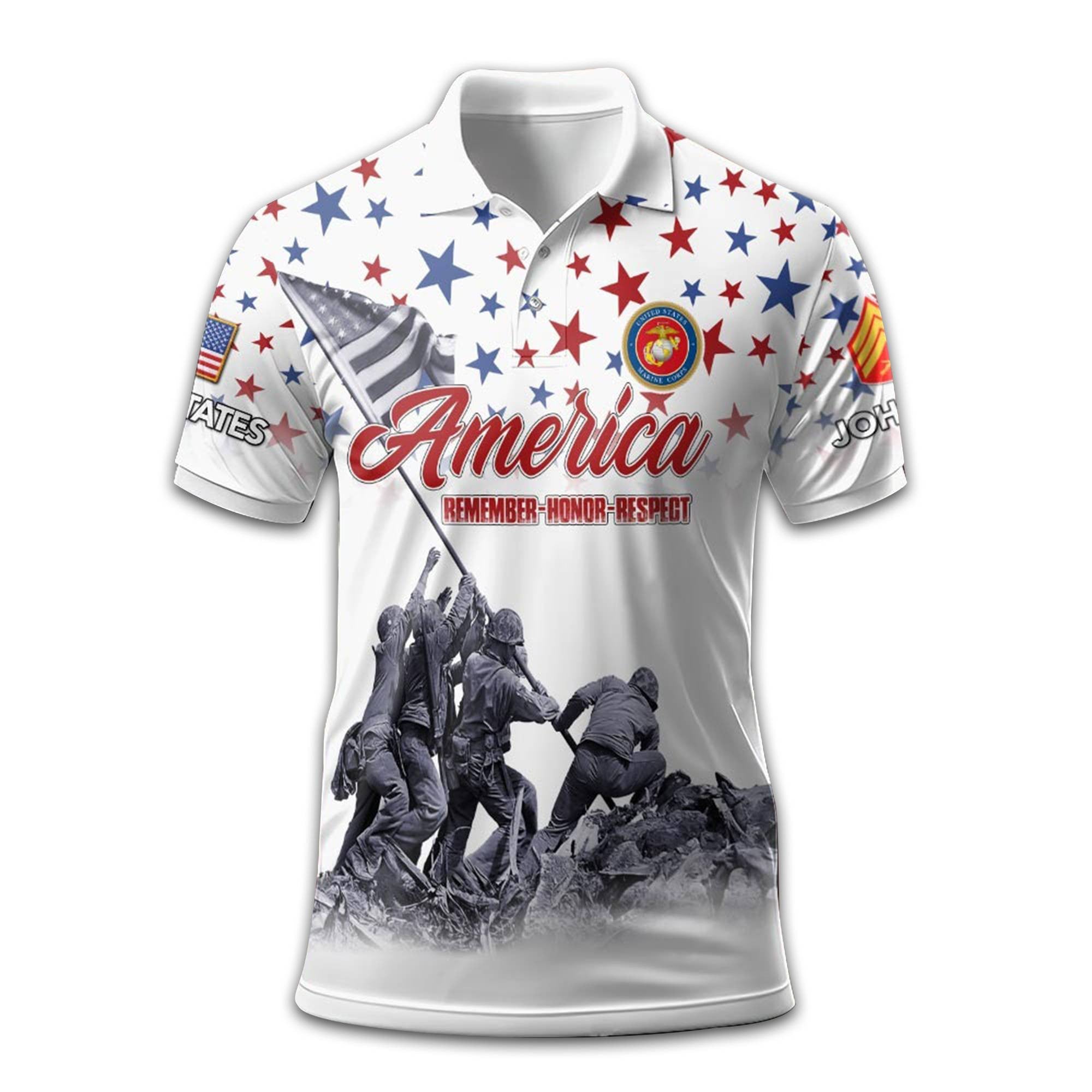 USMC Custom Polo Shirt VPVC212403, Gifts For Marine Veteran, Best Gifts On Father's Day, Armed Forces Day, Independence Day, Veterans Day.