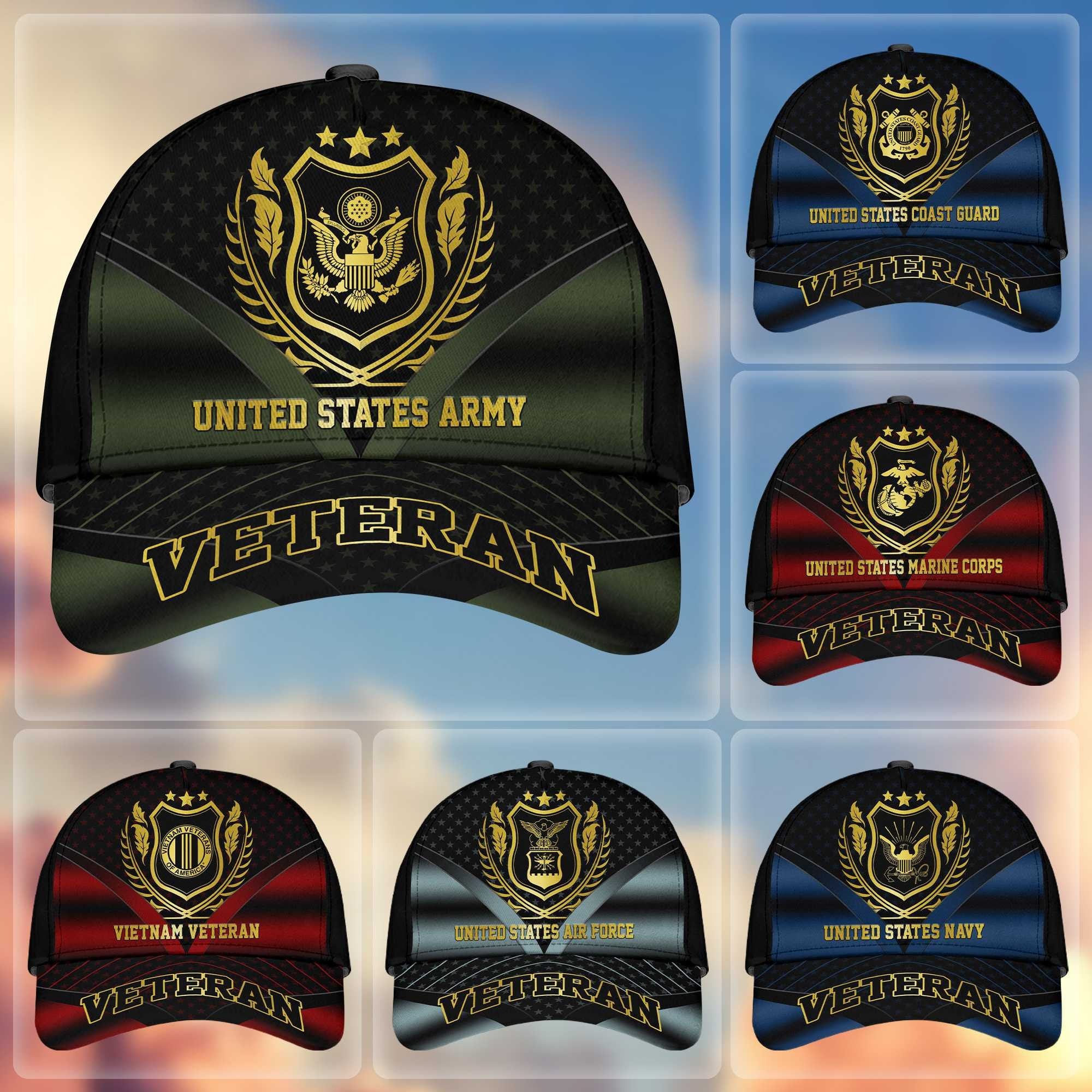 Premium US Veterans Cap BPHN280212, Gifts For US Veterans, Gifts On Father's Day, Armed Forces Day, Independence Day, Veterans Day.