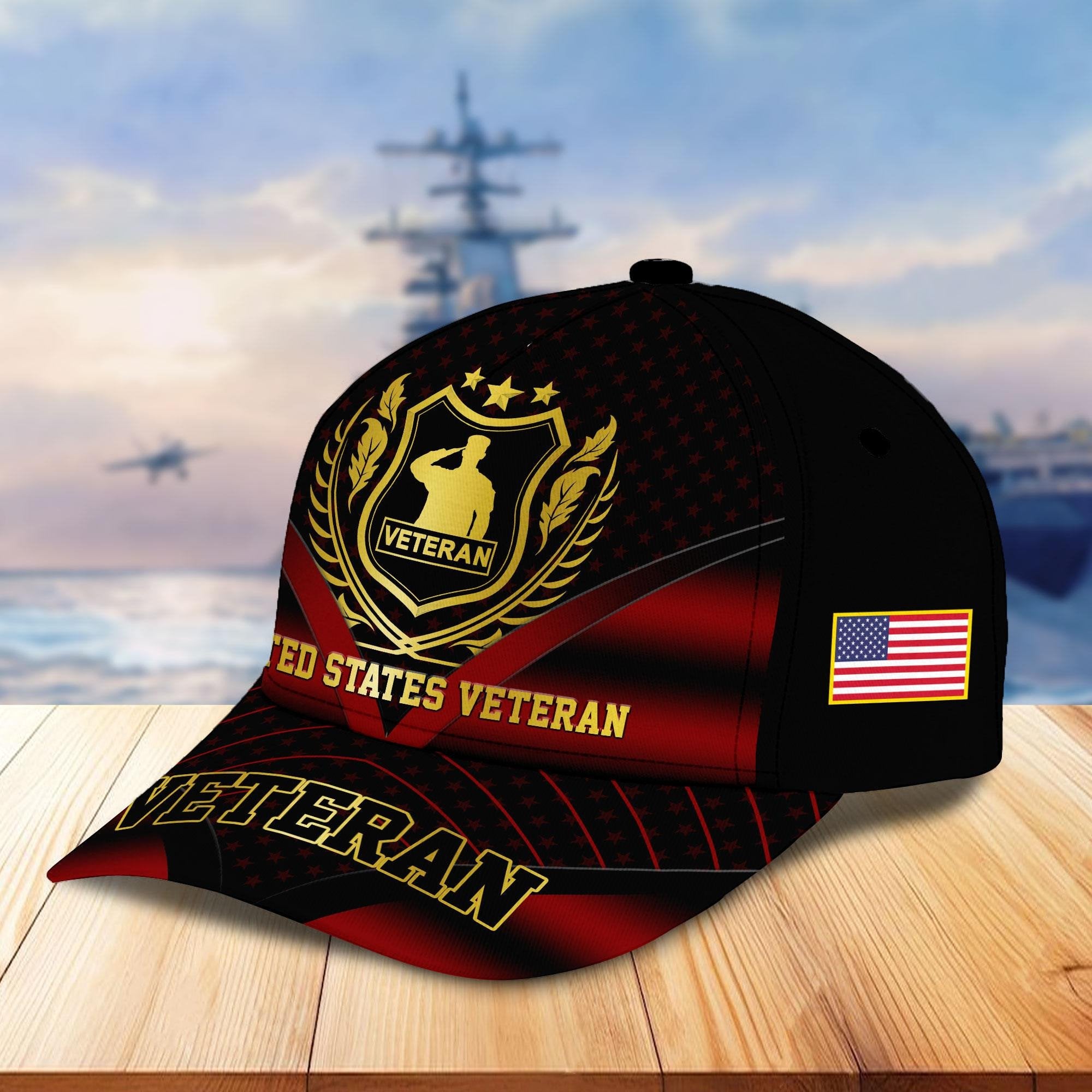 Premium US Veterans Cap BPHN280212, Gifts For US Veterans, Gifts On Father's Day, Armed Forces Day, Independence Day, Veterans Day.