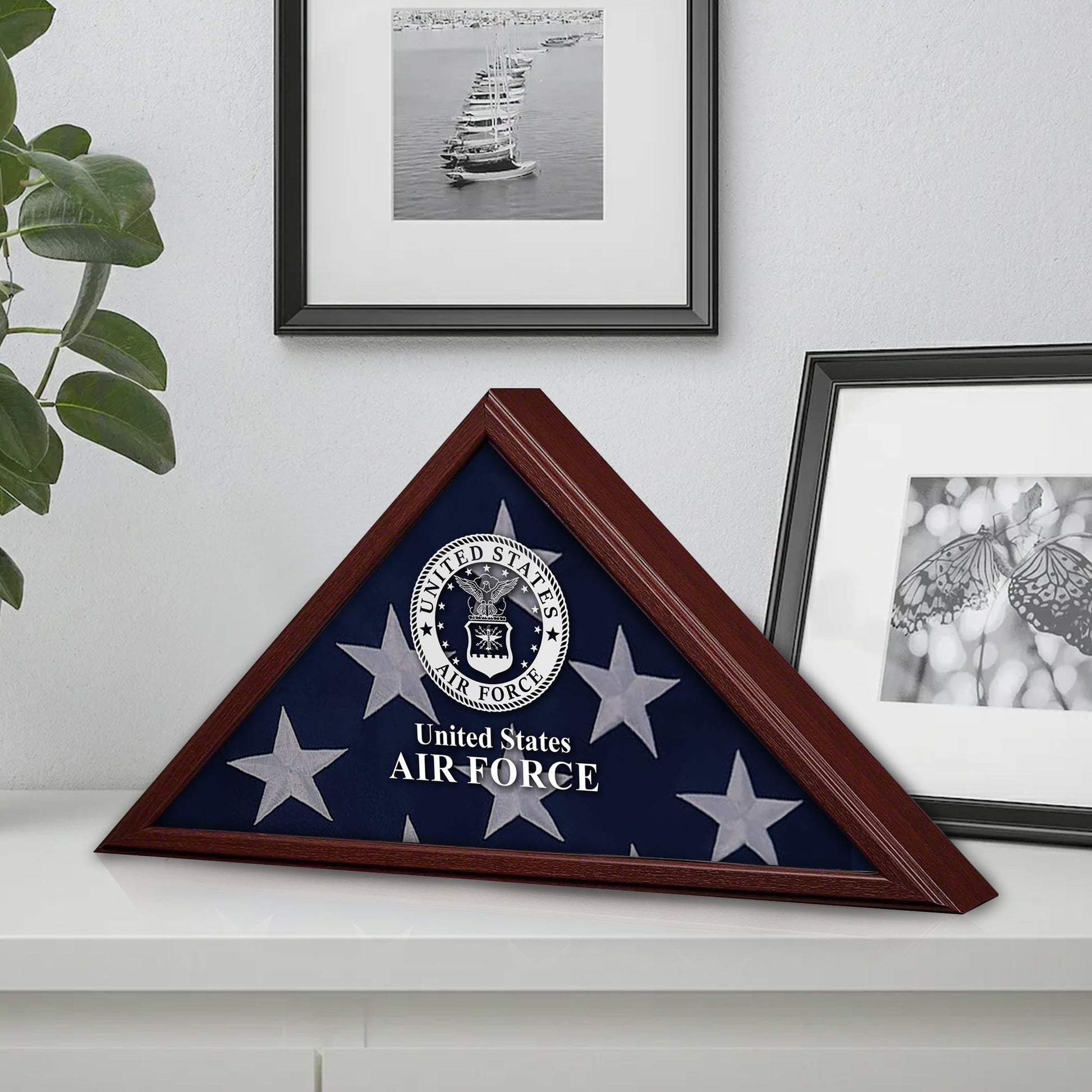 Premium Flag Case BPVC270201, Flag Box for American Veteran Flag 9.5 X 5 Feet, Flag Display Case for Burial, Flag Wall Mounted, Flag to Display Folded