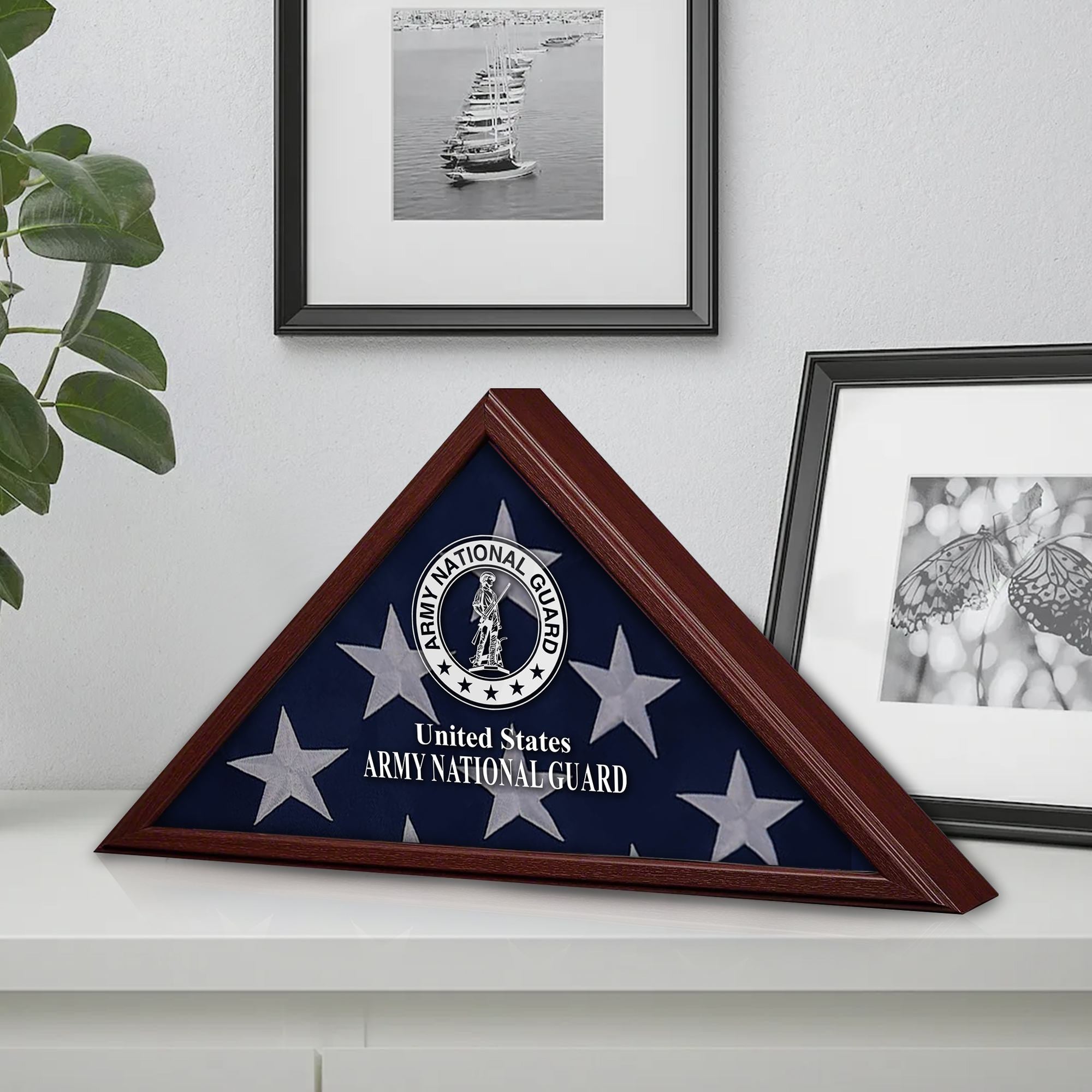 Premium Flag Case BPVC270201, Flag Box for American Veteran Flag 9.5 X 5 Feet, Flag Display Case for Burial, Flag Wall Mounted, Flag to Display Folded