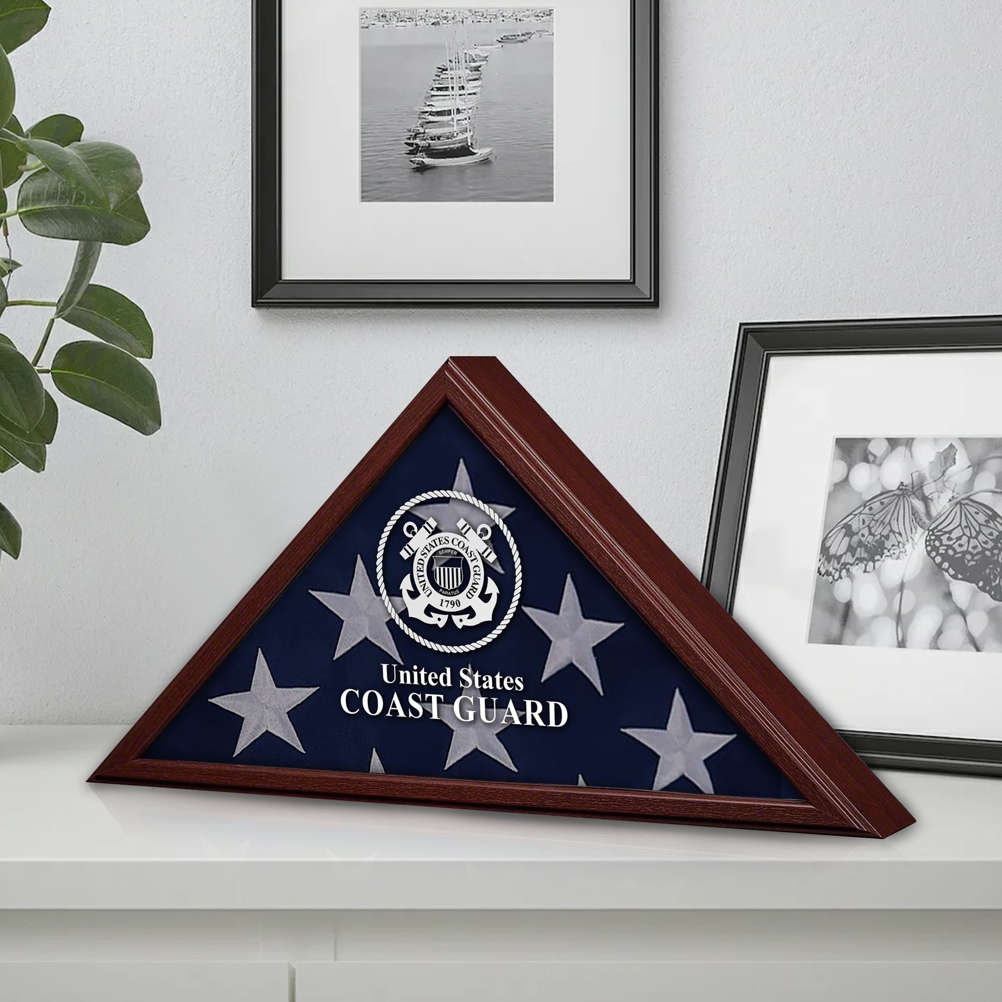 Premium Flag Case BPVC270201, Flag Box for American Veteran Flag 9.5 X 5 Feet, Flag Display Case for Burial, Flag Wall Mounted, Flag to Display Folded