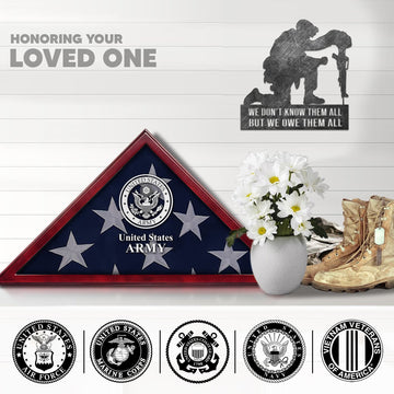 Premium Flag Case BPVC270201, Flag Box for American Veteran Flag 9.5 X 5 Feet, Flag Display Case for Burial, Flag Wall Mounted, Flag to Display Folded