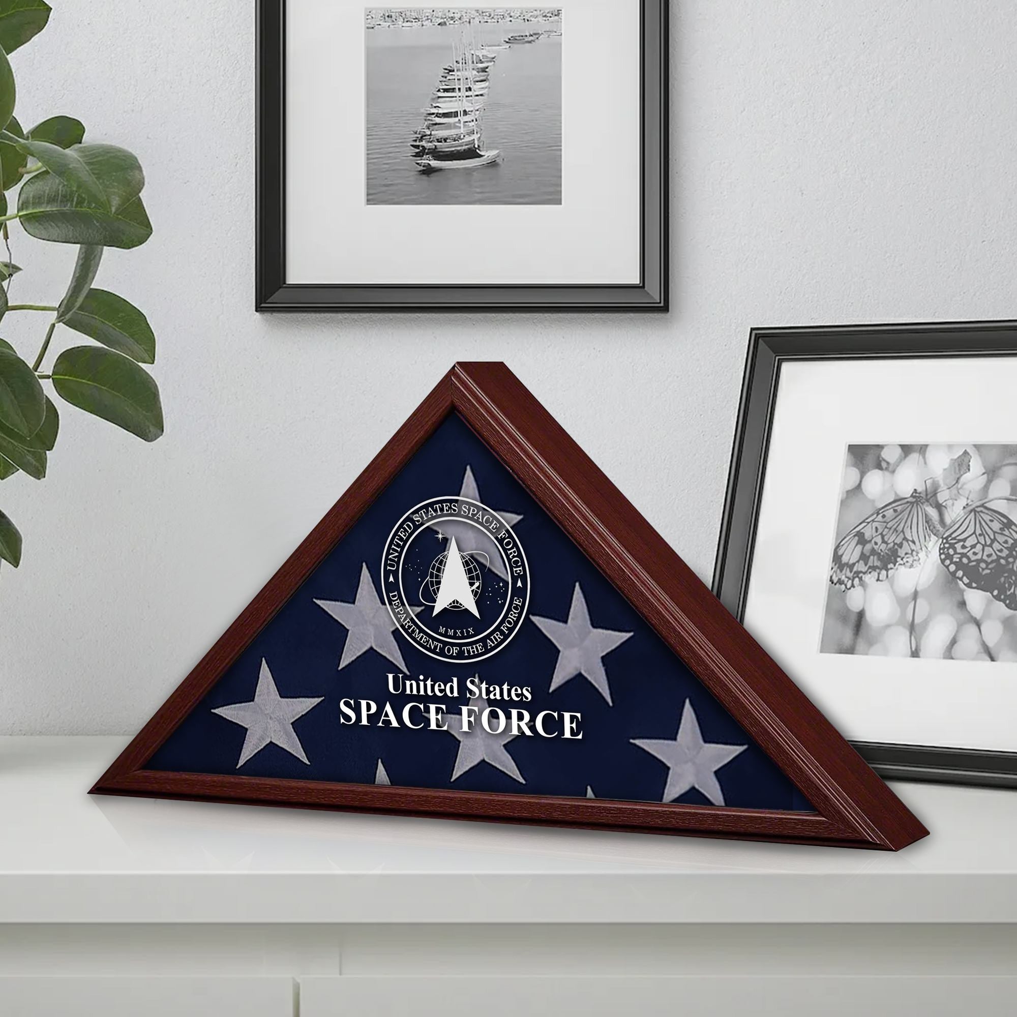 Premium Flag Case BPVC270201, Flag Box for American Veteran Flag 9.5 X 5 Feet, Flag Display Case for Burial, Flag Wall Mounted, Flag to Display Folded