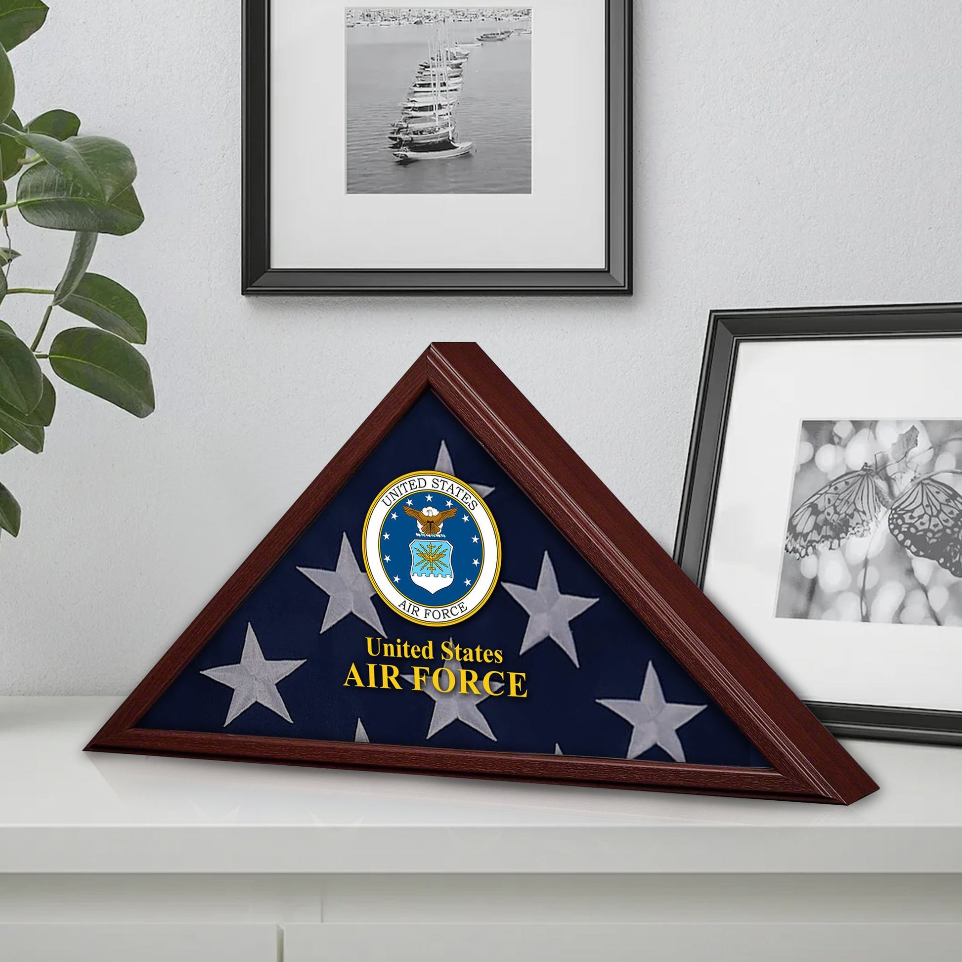 Premium Flag Case BPVC270203, Flag Box for American Veteran Flag 9.5 X 5 Feet, Flag Display Case for Burial, Flag Wall Mounted, Flag to Display Folded