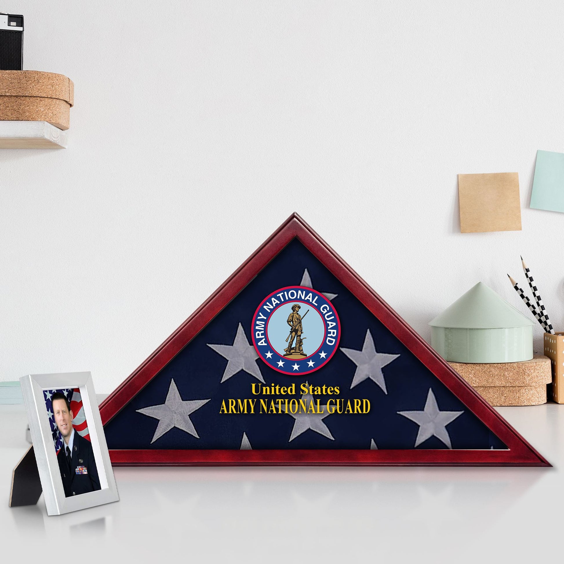 Premium Flag Case BPVC270203, Flag Box for American Veteran Flag 9.5 X 5 Feet, Flag Display Case for Burial, Flag Wall Mounted, Flag to Display Folded