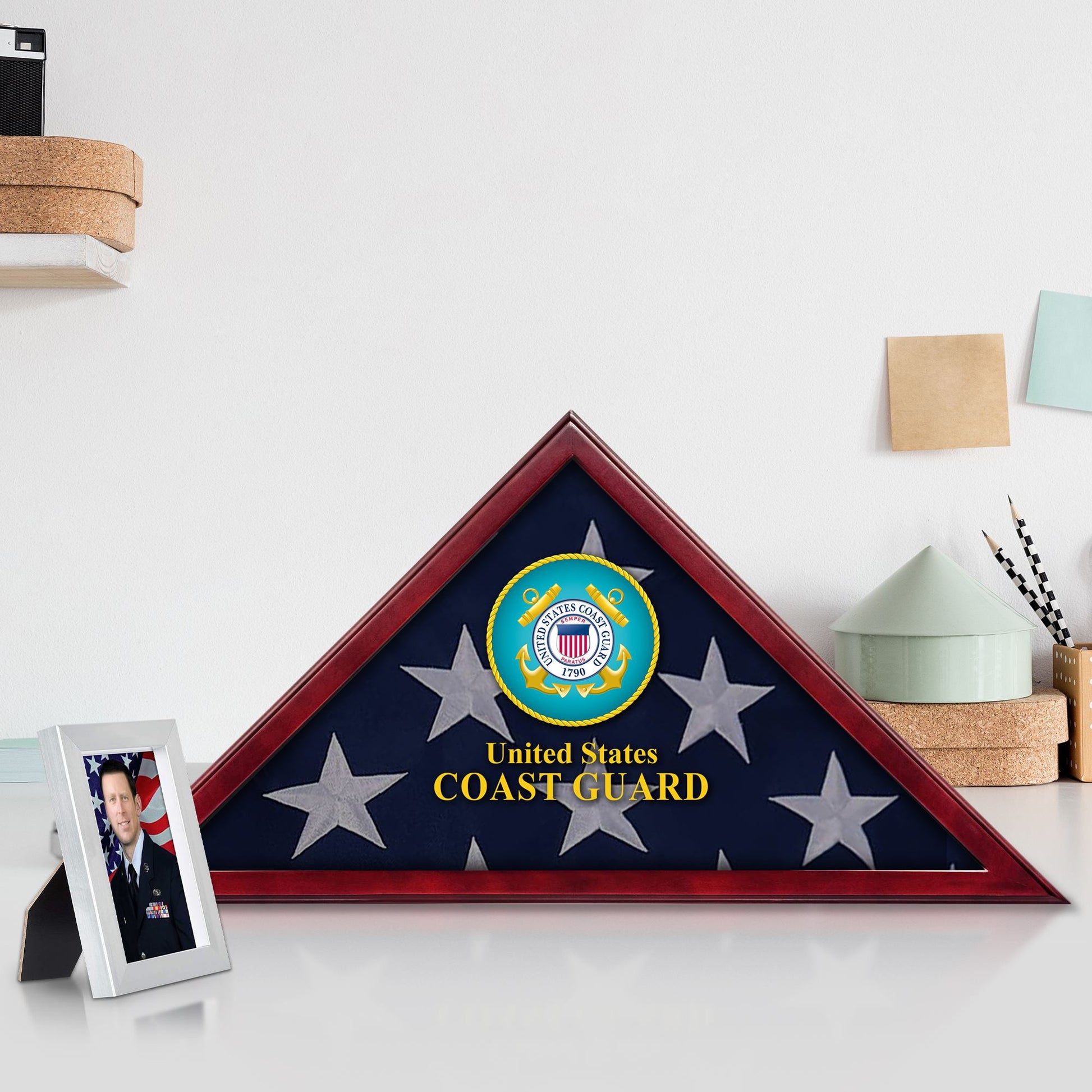 Premium Flag Case BPVC270203, Flag Box for American Veteran Flag 9.5 X 5 Feet, Flag Display Case for Burial, Flag Wall Mounted, Flag to Display Folded