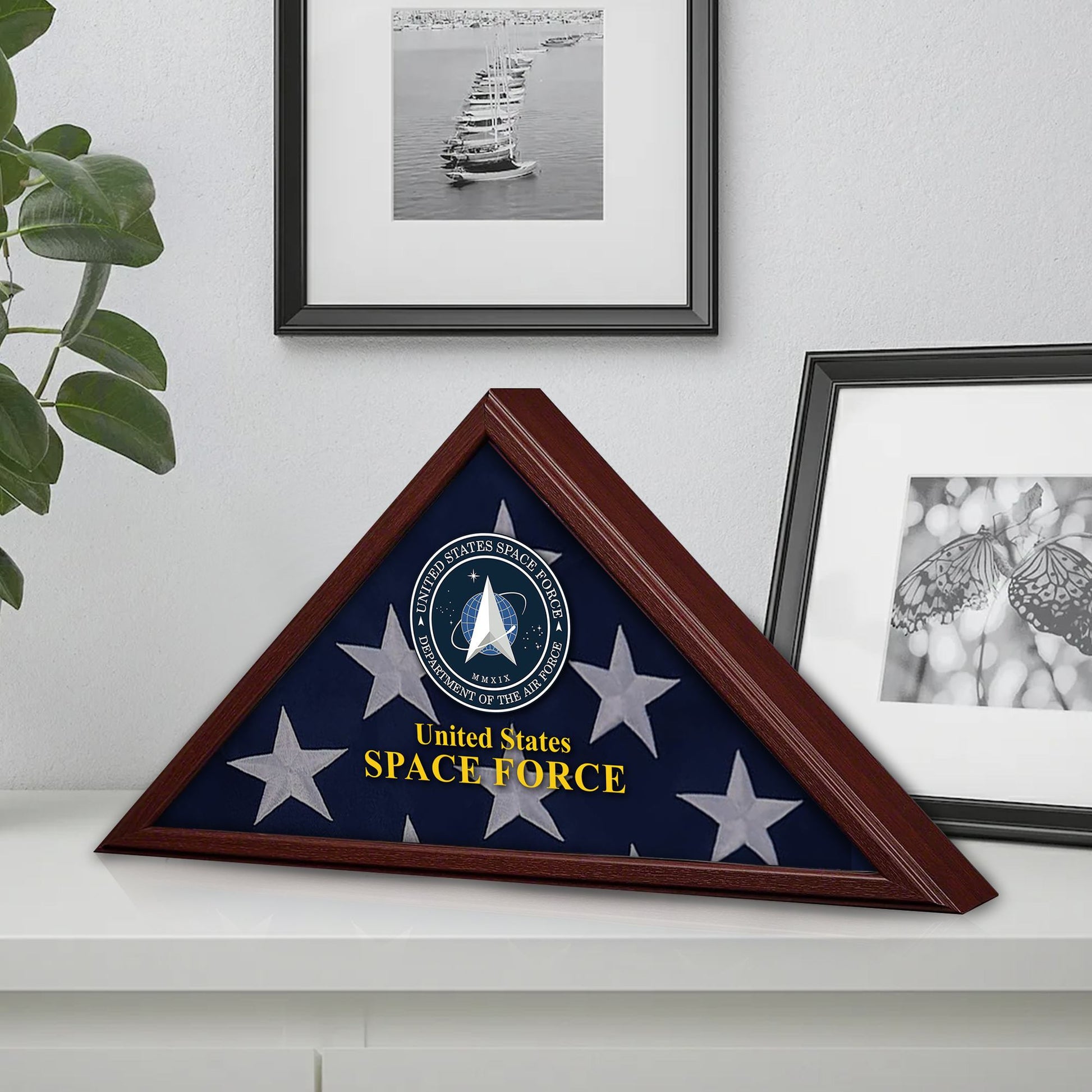 Premium Flag Case BPVC270203, Flag Box for American Veteran Flag 9.5 X 5 Feet, Flag Display Case for Burial, Flag Wall Mounted, Flag to Display Folded