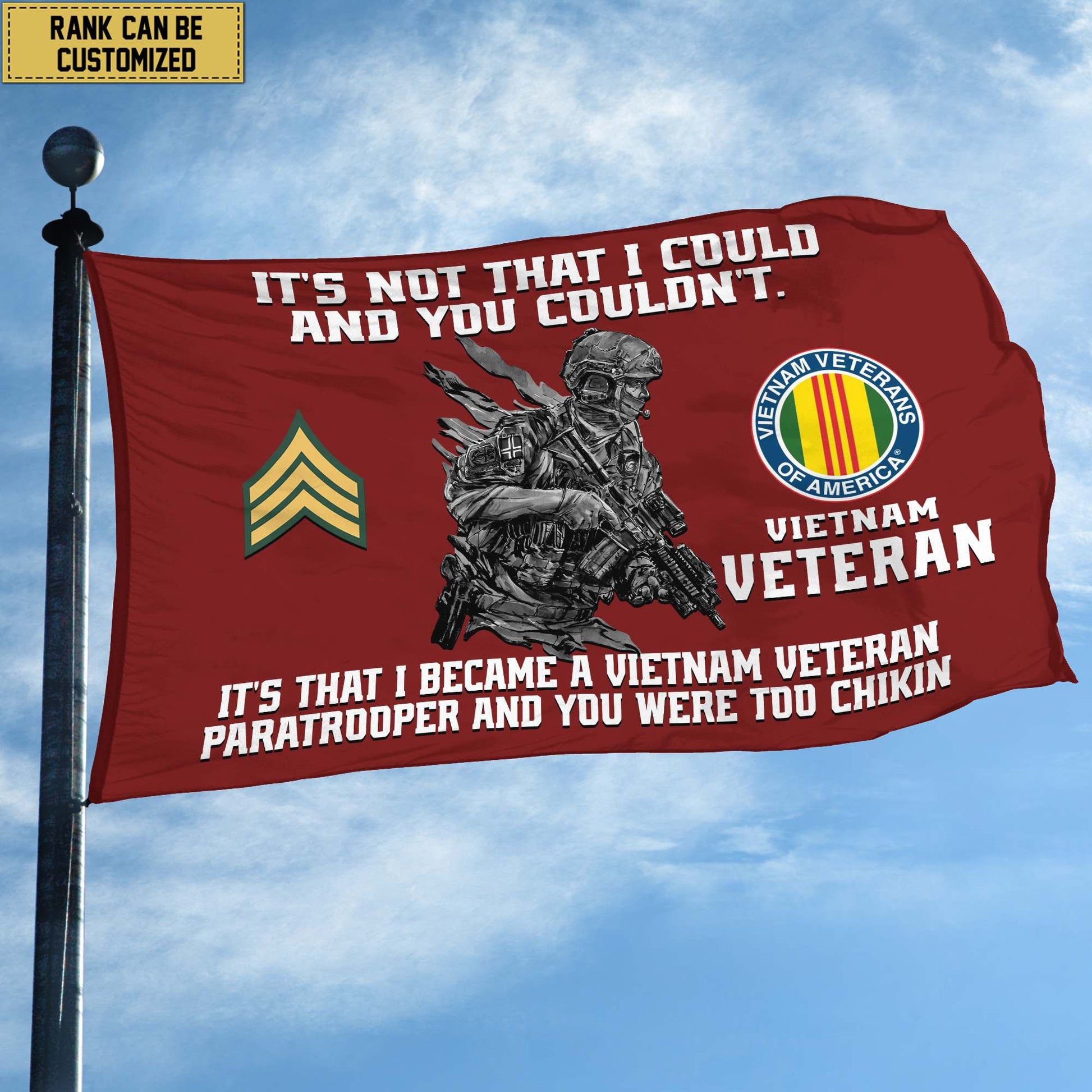 Unique Custom Vietnam Veteran Grommet Flag, Gift For Vietnam Veteran VPVC104706, Gifts For Dad, For Husband, Best Gifts On Father's Day, Independence Day, Veterans Day.