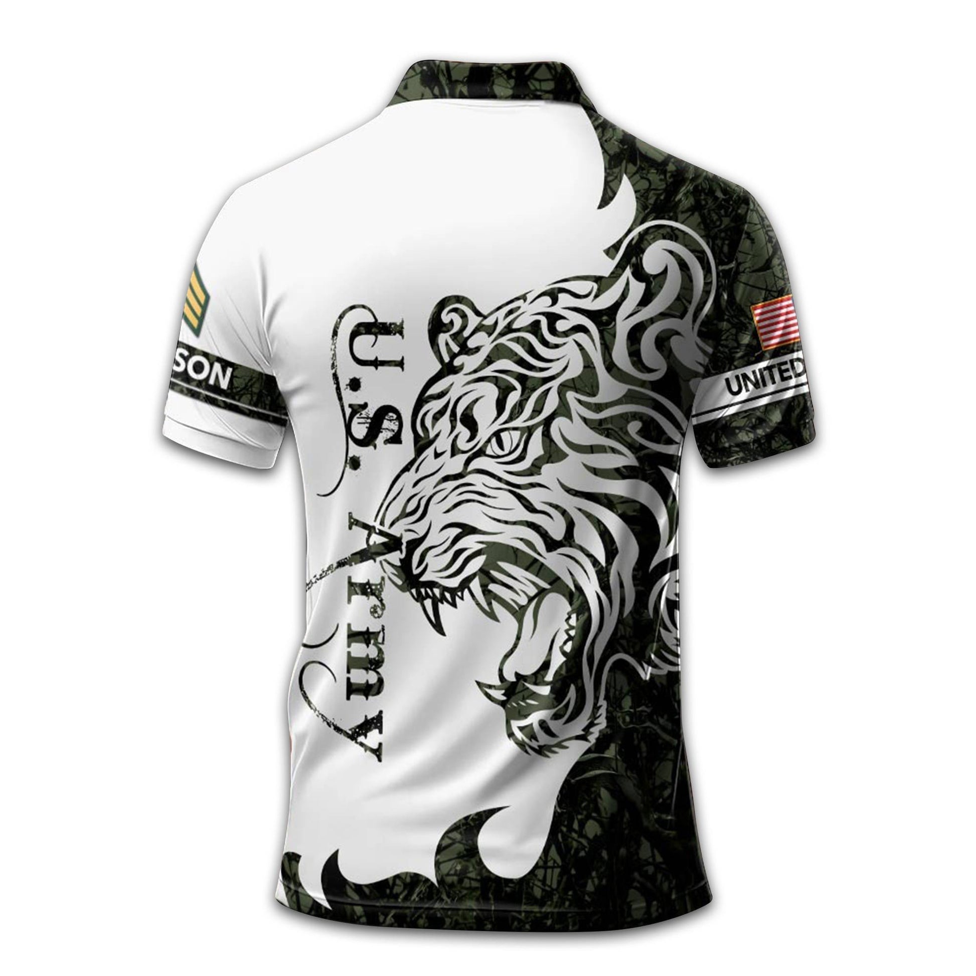 US Army Custom Polo Shirt VPVC212606, Gifts For Army Veteran, Best Gifts On Father's Day, Armed Forces Day, Independence Day, Veterans Day.