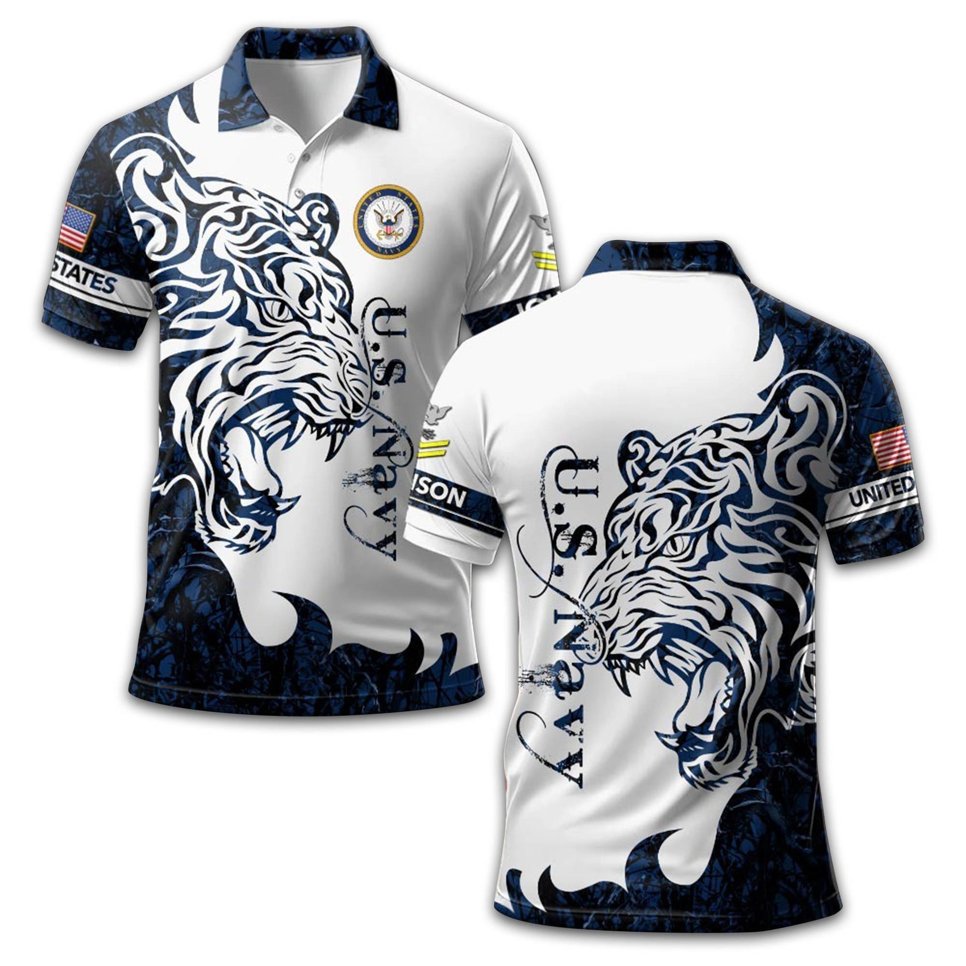 US Navy Custom Polo Shirt VPVC212607, Gifts For Navy Veteran, Best Gifts On Father's Day, Armed Forces Day, Independence Day, Veterans Day.