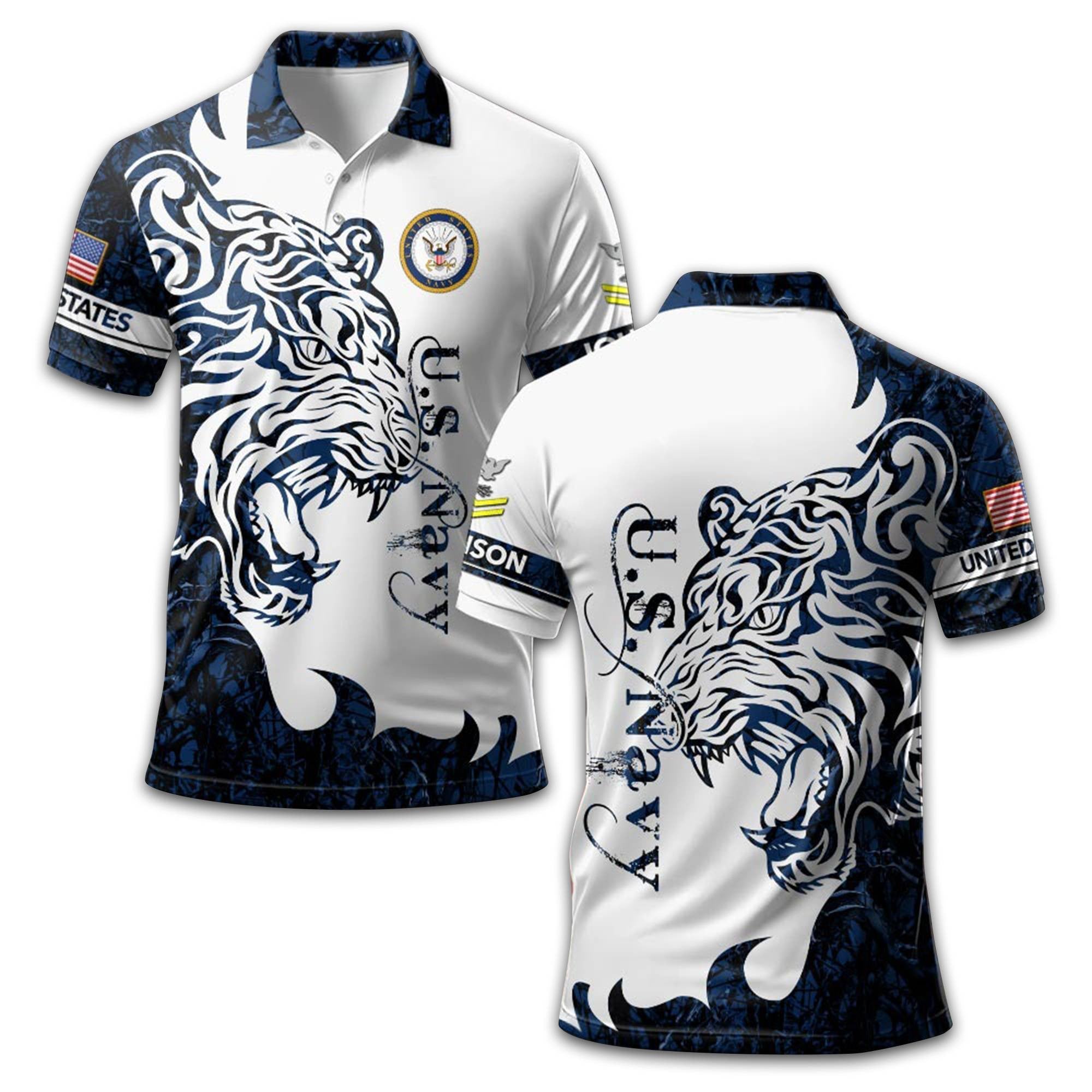 US Navy Custom Polo Shirt VPVC212607, Gifts For Navy Veteran, Best Gifts On Father's Day, Armed Forces Day, Independence Day, Veterans Day.