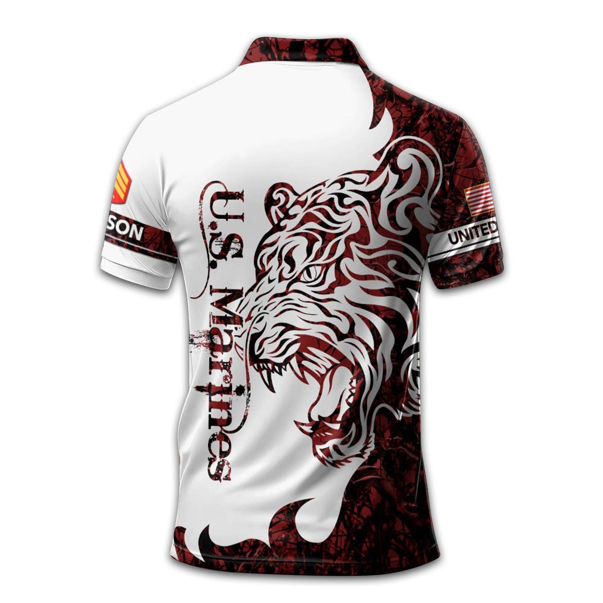 USMC Custom Polo Shirt VPVC212608, Gifts For Marine Veteran, Best Gifts On Father's Day, Armed Forces Day, Independence Day, Veterans Day.