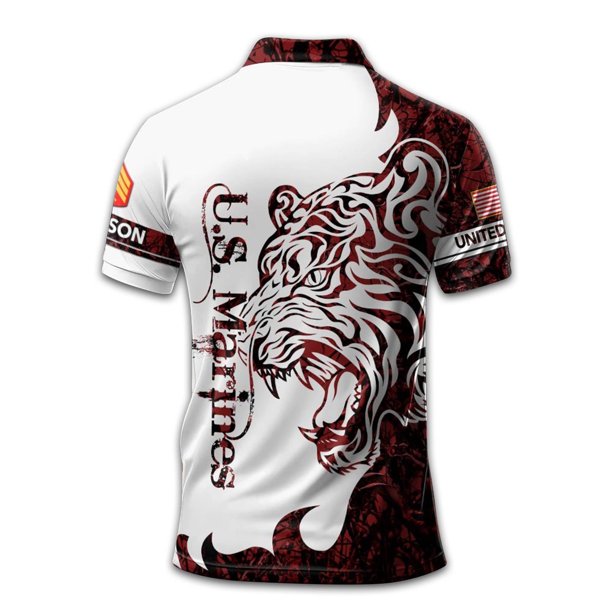 USMC Custom Polo Shirt VPVC212608, Gifts For Marine Veteran, Best Gifts On Father's Day, Armed Forces Day, Independence Day, Veterans Day.