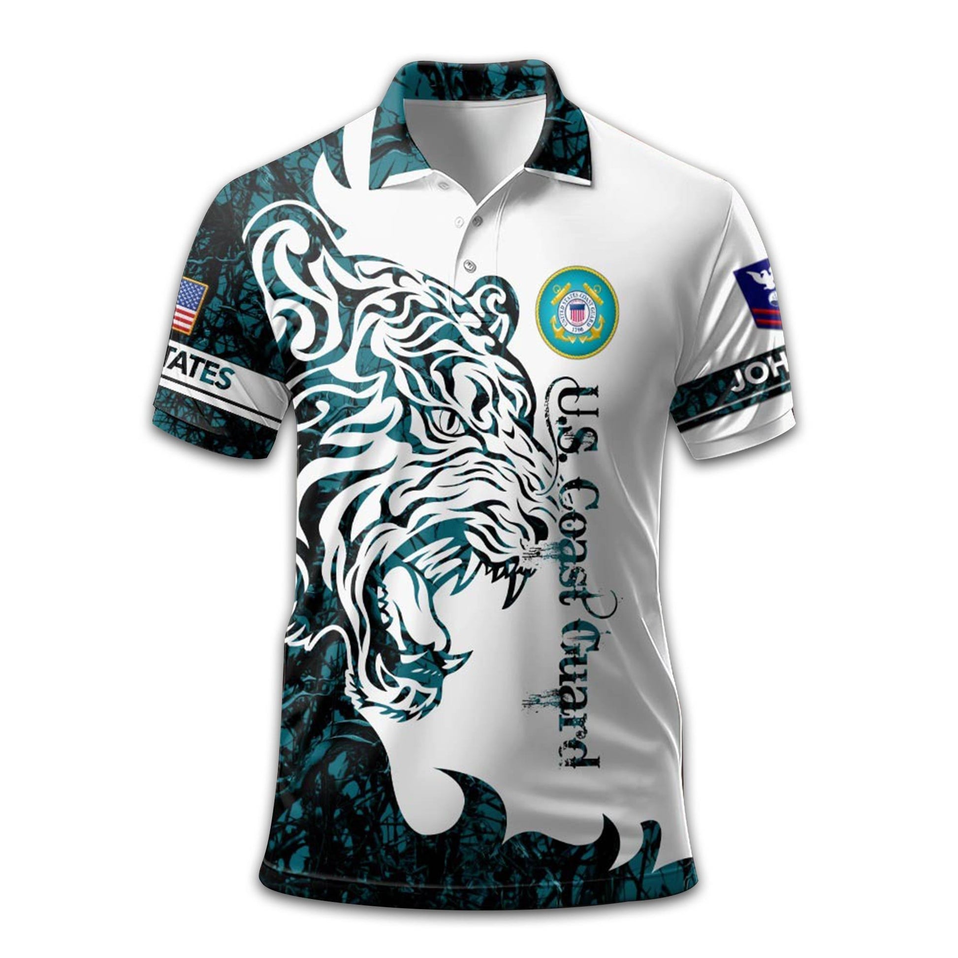 USCG Custom Polo Shirt VPVC212610, Gifts For Coast Guard Veteran, Best Gifts On Father's Day, Armed Forces Day, Independence Day, Veterans Day.