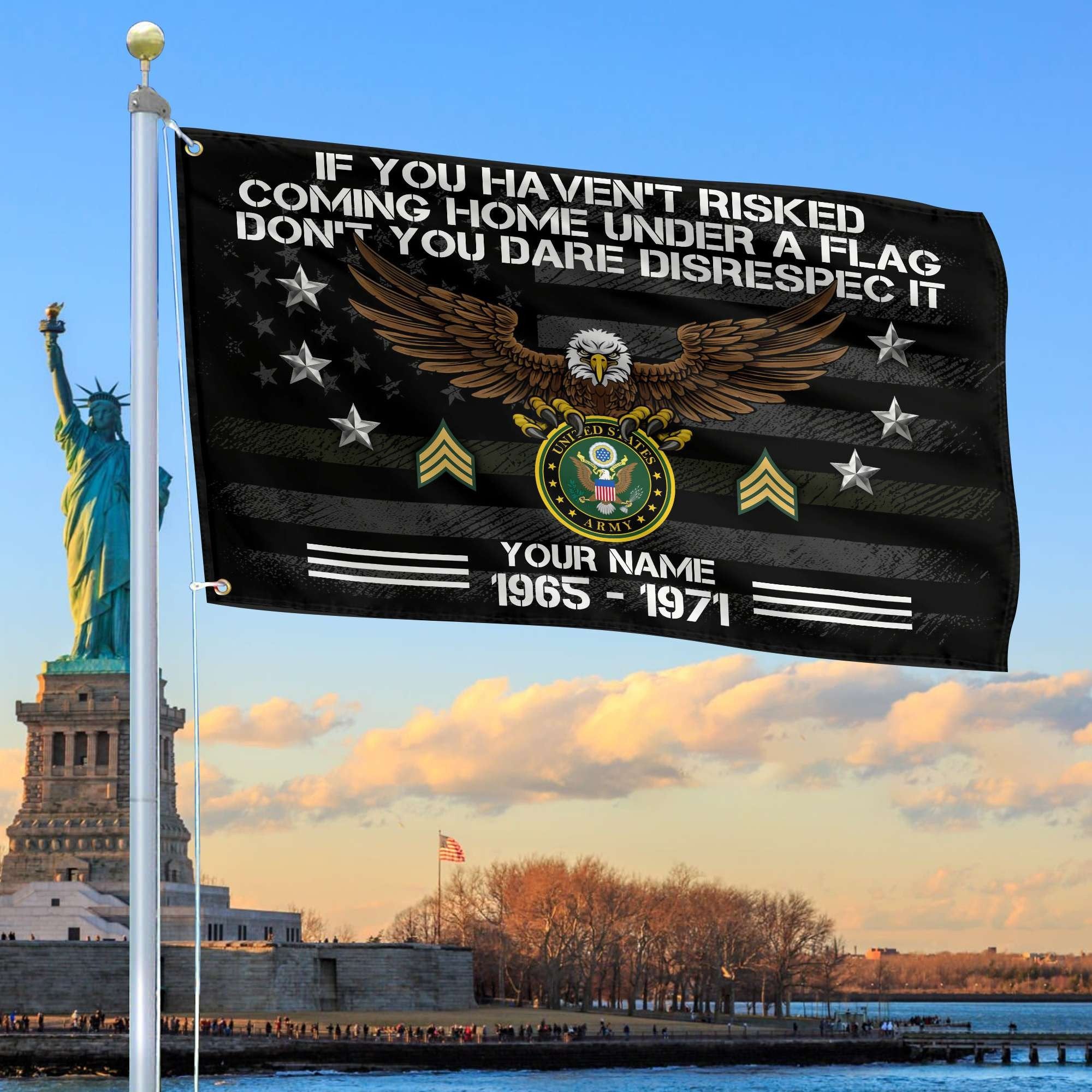 Premium Custom US Army Grommet Flag, Gift For Army Veteran VPVC104901, Gifts For Dad, For Husband, Best Gifts On Father's Day, Independence Day, Veterans Day.