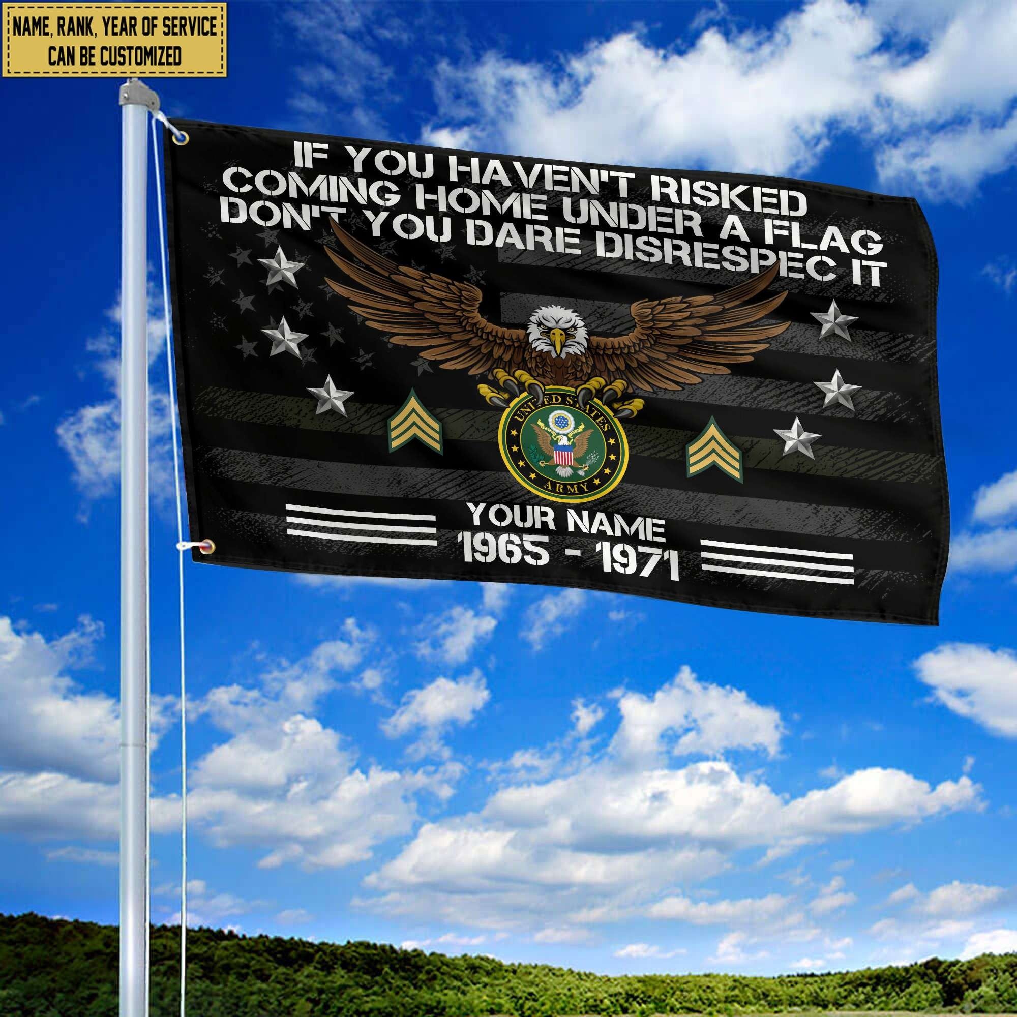 Premium Custom US Army Grommet Flag, Gift For Army Veteran VPVC104901, Gifts For Dad, For Husband, Best Gifts On Father's Day, Independence Day, Veterans Day.