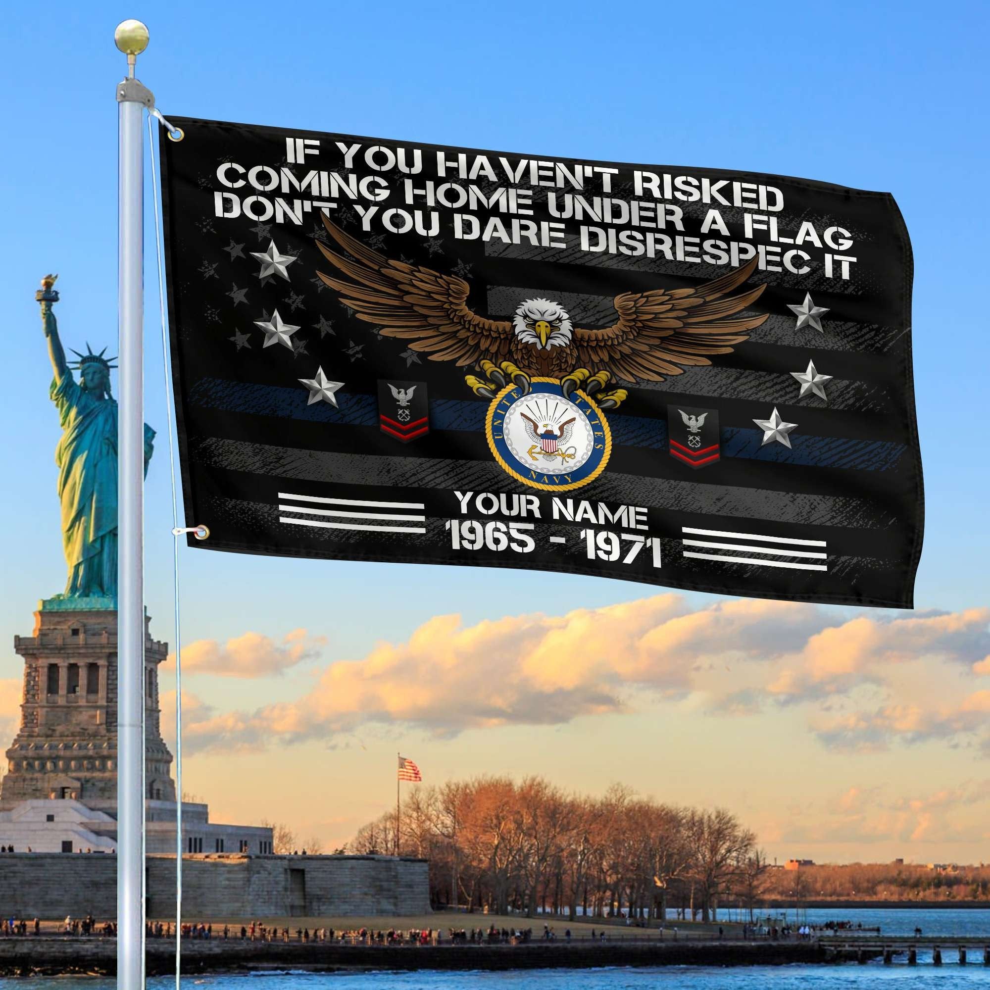 Premium Custom US Navy Grommet Flag, Gift For Navy Veteran VPVC104902, Gifts For Dad, For Husband, Best Gifts On Father's Day, Independence Day, Veterans Day.