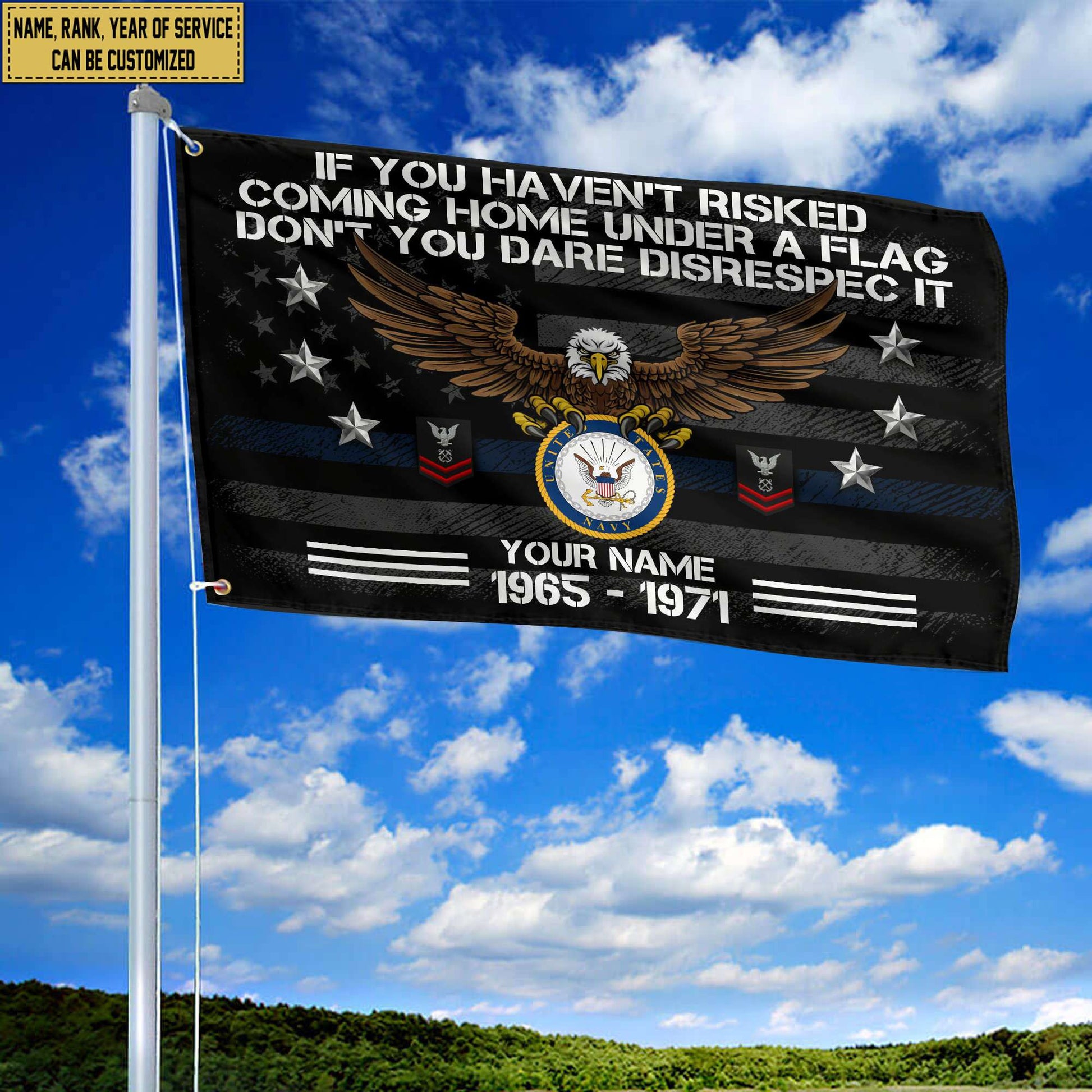 Premium Custom US Navy Grommet Flag, Gift For Navy Veteran VPVC104902, Gifts For Dad, For Husband, Best Gifts On Father's Day, Independence Day, Veterans Day.