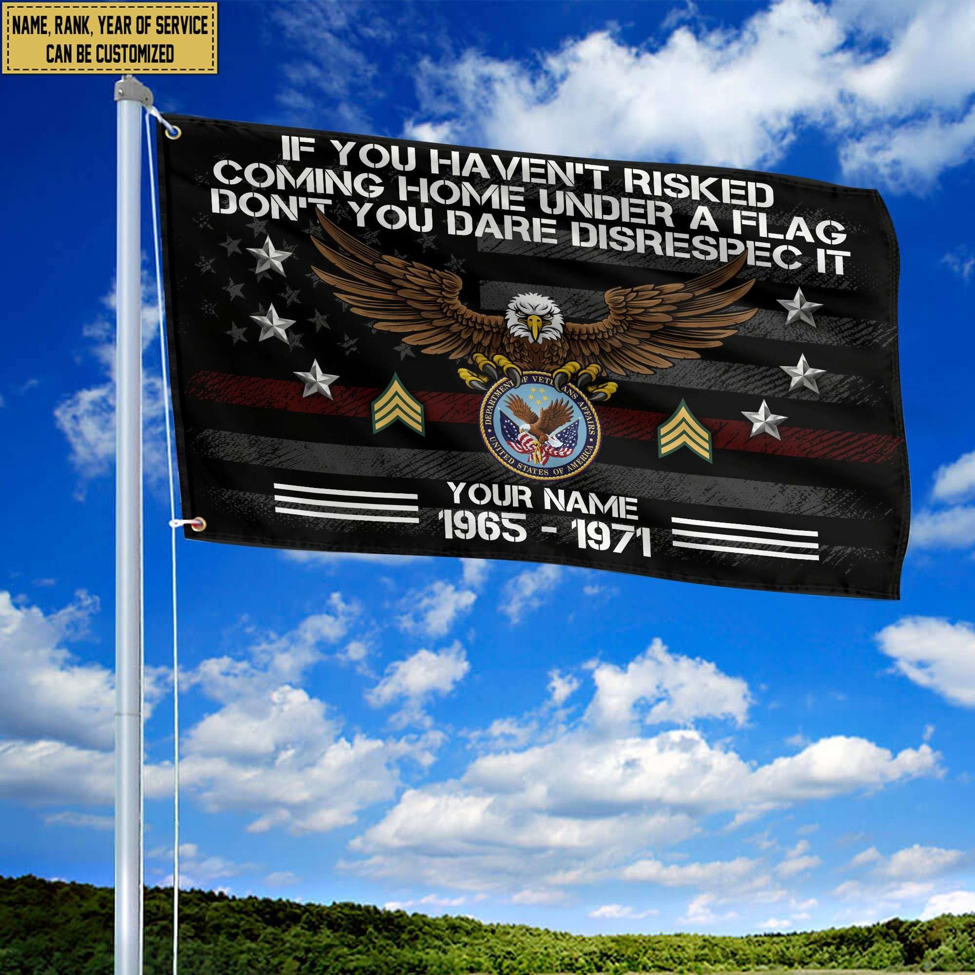 Premium Custom US Veteran Grommet Flag, Gift For US Veteran VPVC104907, Gifts For Dad, For Husband, Best Gifts On Father's Day, Independence Day, Veterans Day.