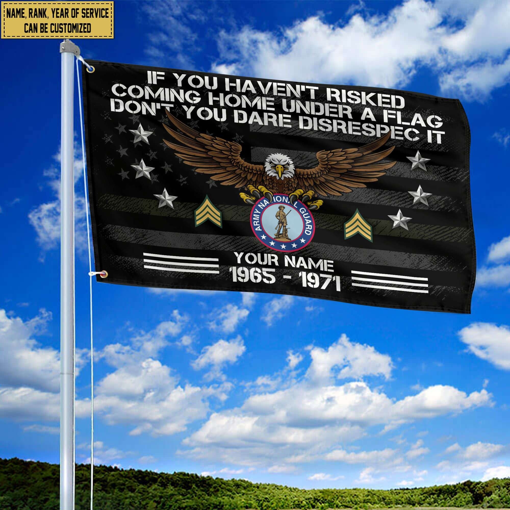 Premium Custom Army National Guard Grommet Flag, Gift For Army National Guard Veteran VPVC104908, Gifts For Dad, For Husband, Best Gifts On Father's Day, Independence Day, Veterans Day.