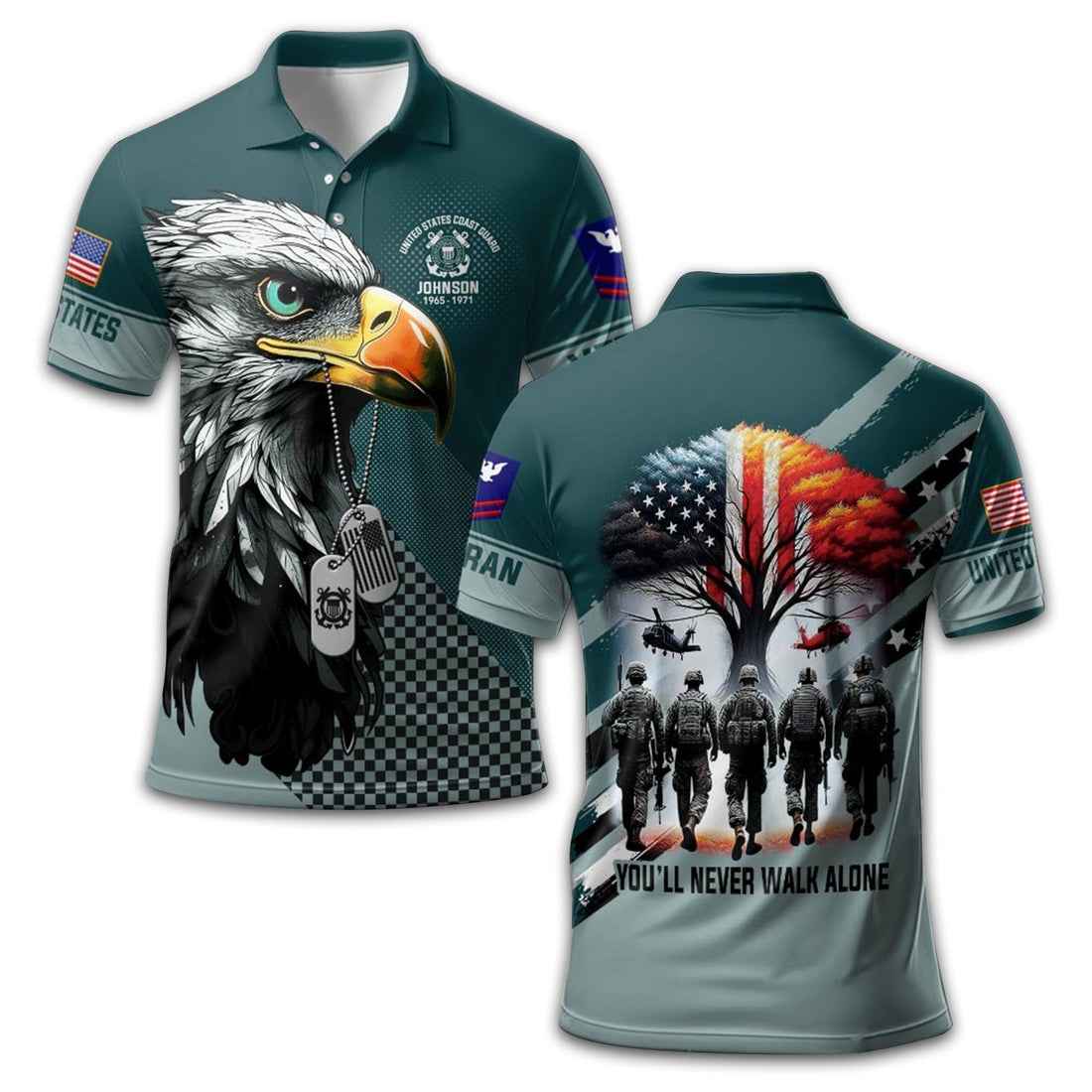 Unique Custom Name, Rank USCG Polo Shirt VPVC212810, Gifts For Coast Guard Veteran, Gifts For Dad, For Husband, Best Gifts On Father's Day, Independence Day, Veterans Day.