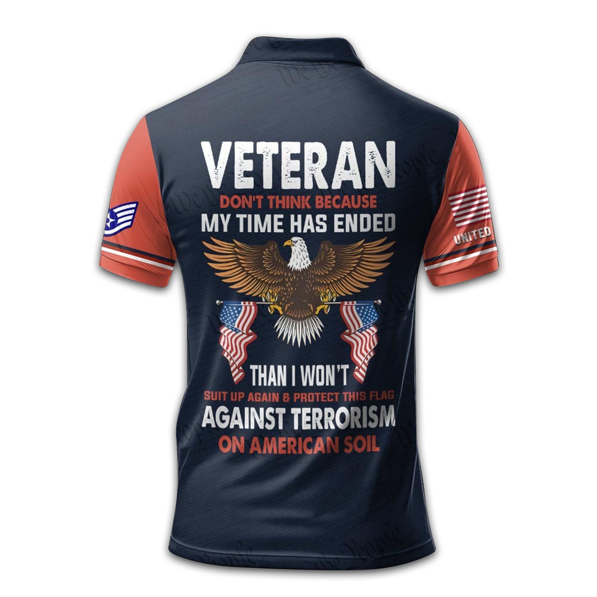 USAF Custom Polo Shirt VPVC212904, Gifts For Air Force Veteran, Best Gifts On Father's Day, Armed Forces Day, Independence Day, Veterans Day.