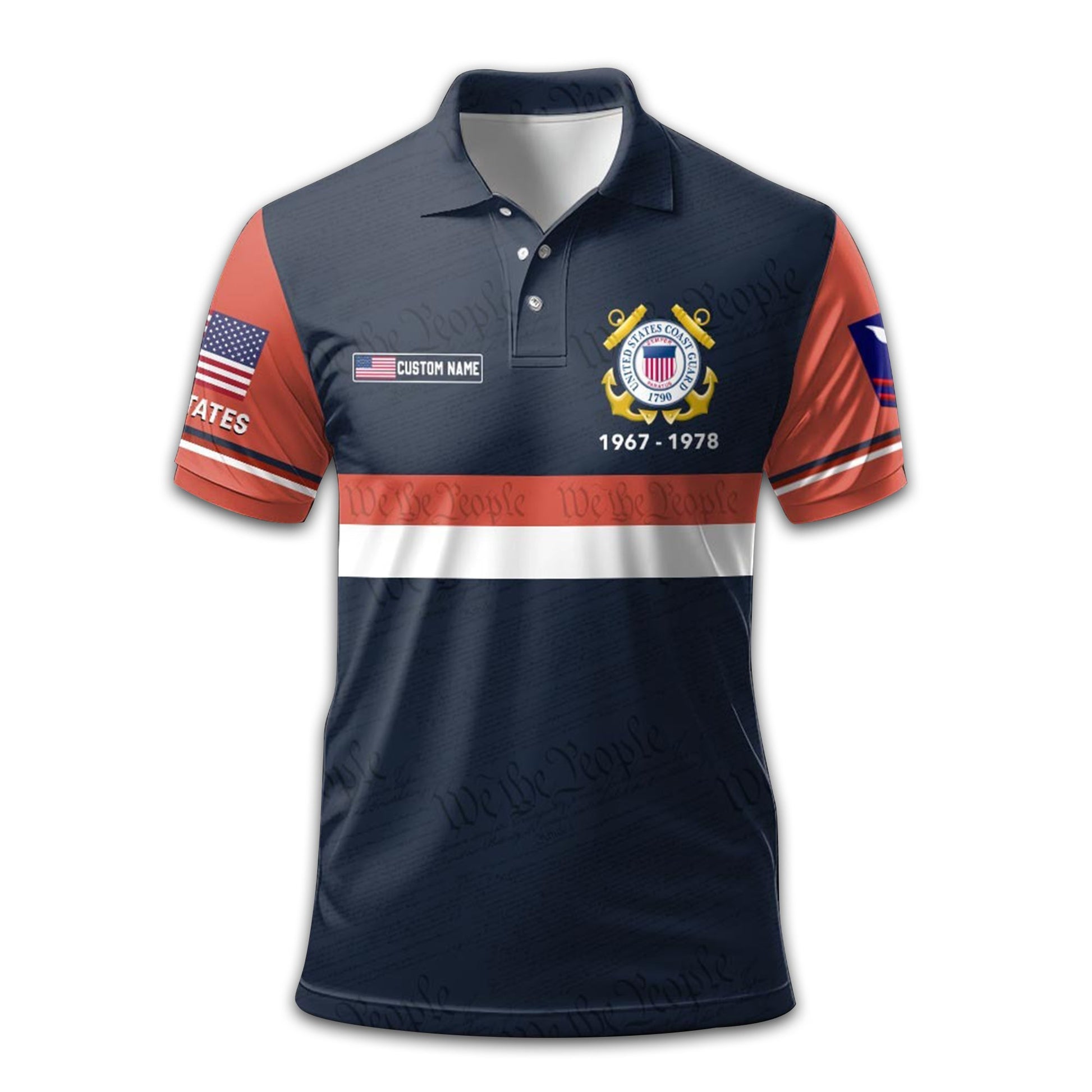 USCG Custom Polo Shirt VPVC212905, Gifts For Coast Guard Veteran, Best Gifts On Father's Day, Armed Forces Day, Independence Day, Veterans Day.