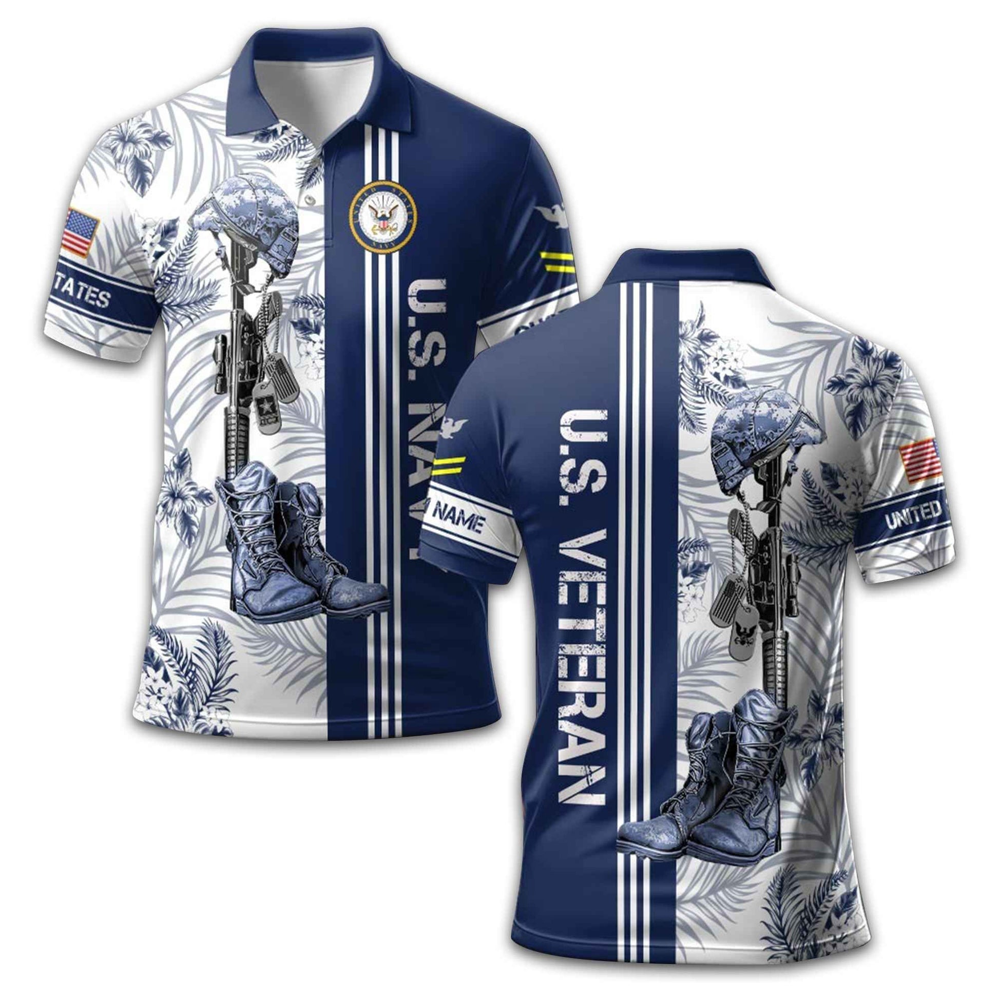 US Navy Custom Polo Shirt VPVC213107, Gifts For Navy Veteran, Best Gifts On Father's Day, Armed Forces Day, Independence Day, Veterans Day.