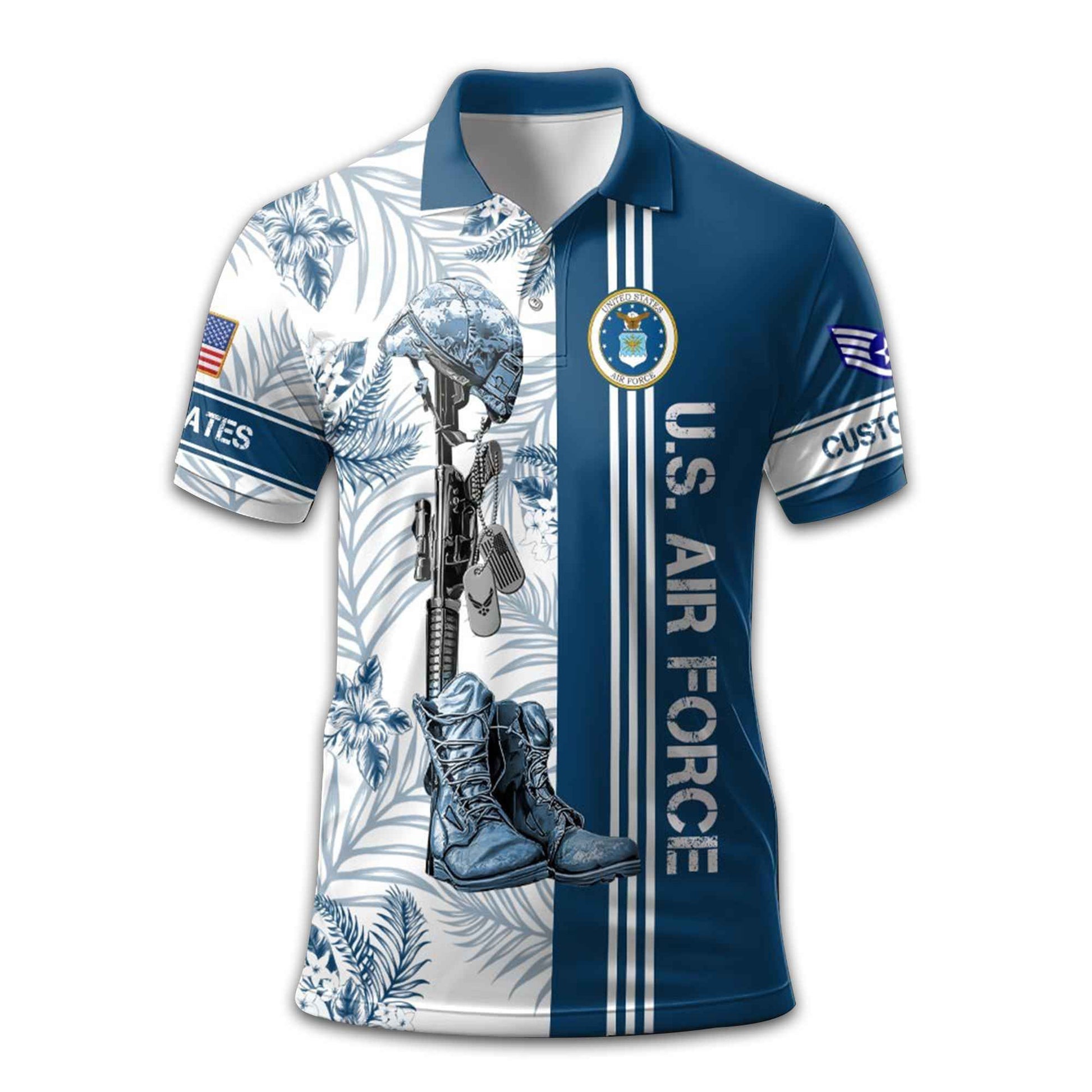 USAF Custom Polo Shirt VPVC213109, Gifts For Air Force Veteran, Best Gifts On Father's Day, Armed Forces Day, Independence Day, Veterans Day.