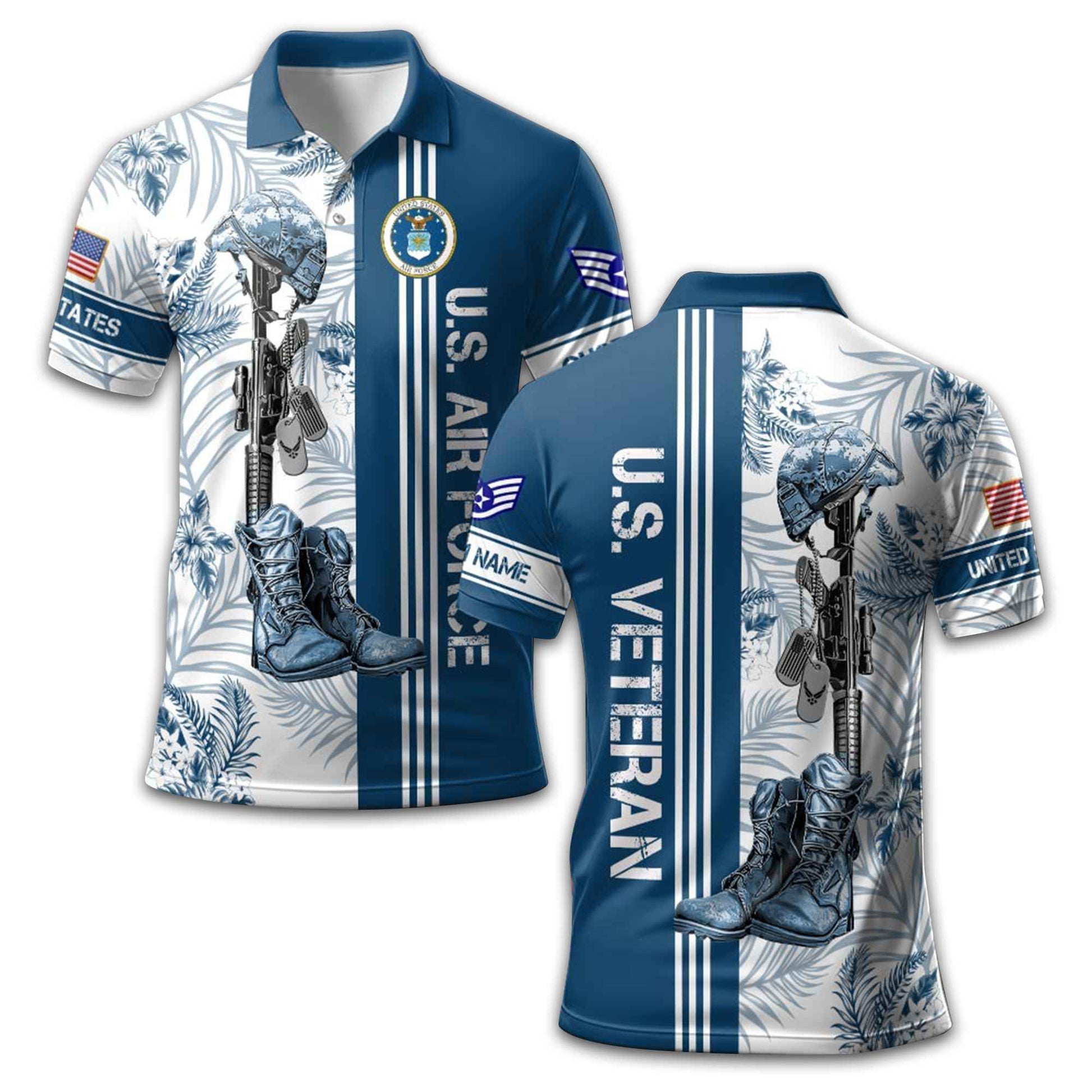 USAF Custom Polo Shirt VPVC213109, Gifts For Air Force Veteran, Best Gifts On Father's Day, Armed Forces Day, Independence Day, Veterans Day.