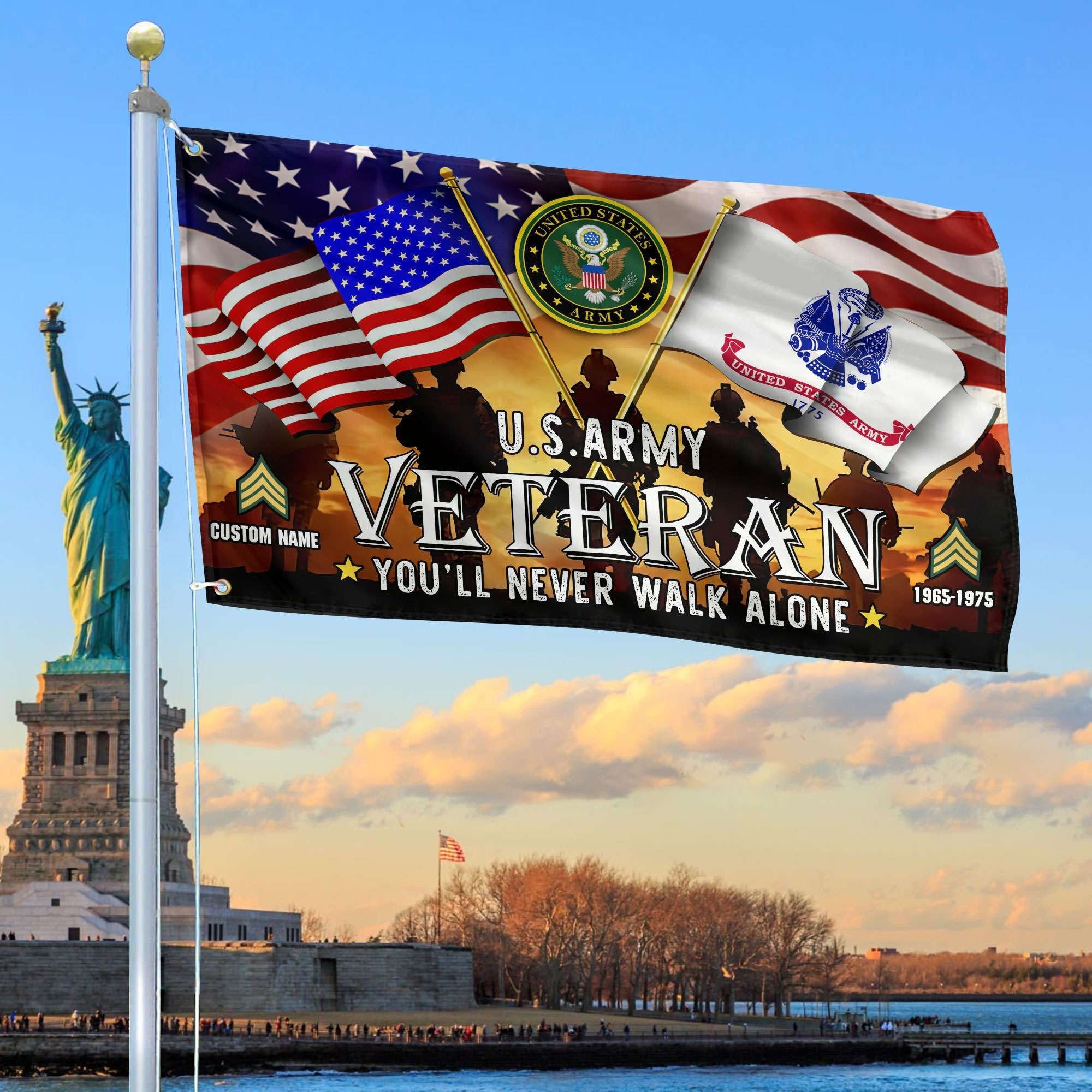 Premium Custom US Army Grommet Flag, Gift For Army Veteran VPVC106601, Gifts For Dad, For Husband, Best Gifts On Father's Day, Independence Day, Veterans Day.