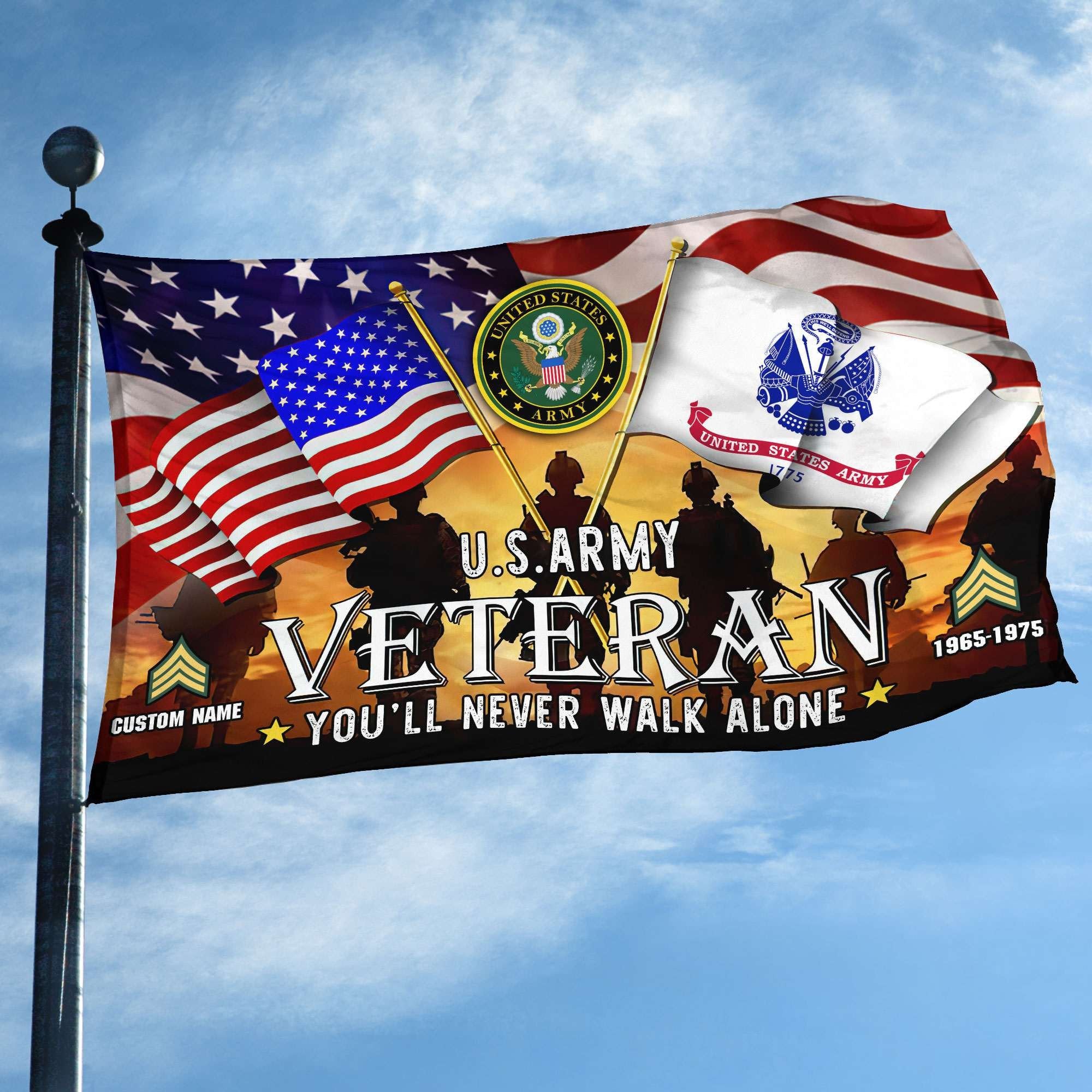 Premium Custom US Army Grommet Flag, Gift For Army Veteran VPVC106601, Gifts For Dad, For Husband, Best Gifts On Father's Day, Independence Day, Veterans Day.