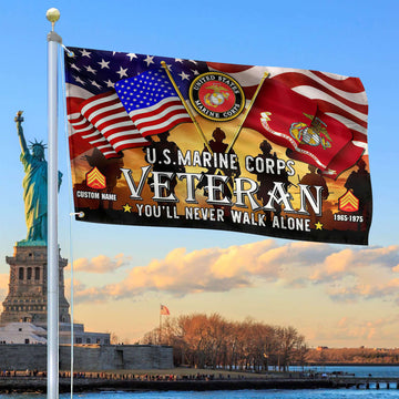 Premium Custom USMC Grommet Flag, Gift For Marine Veteran VPVC106603, Gifts For Dad, For Husband, Best Gifts On Father's Day, Independence Day, Veterans Day.