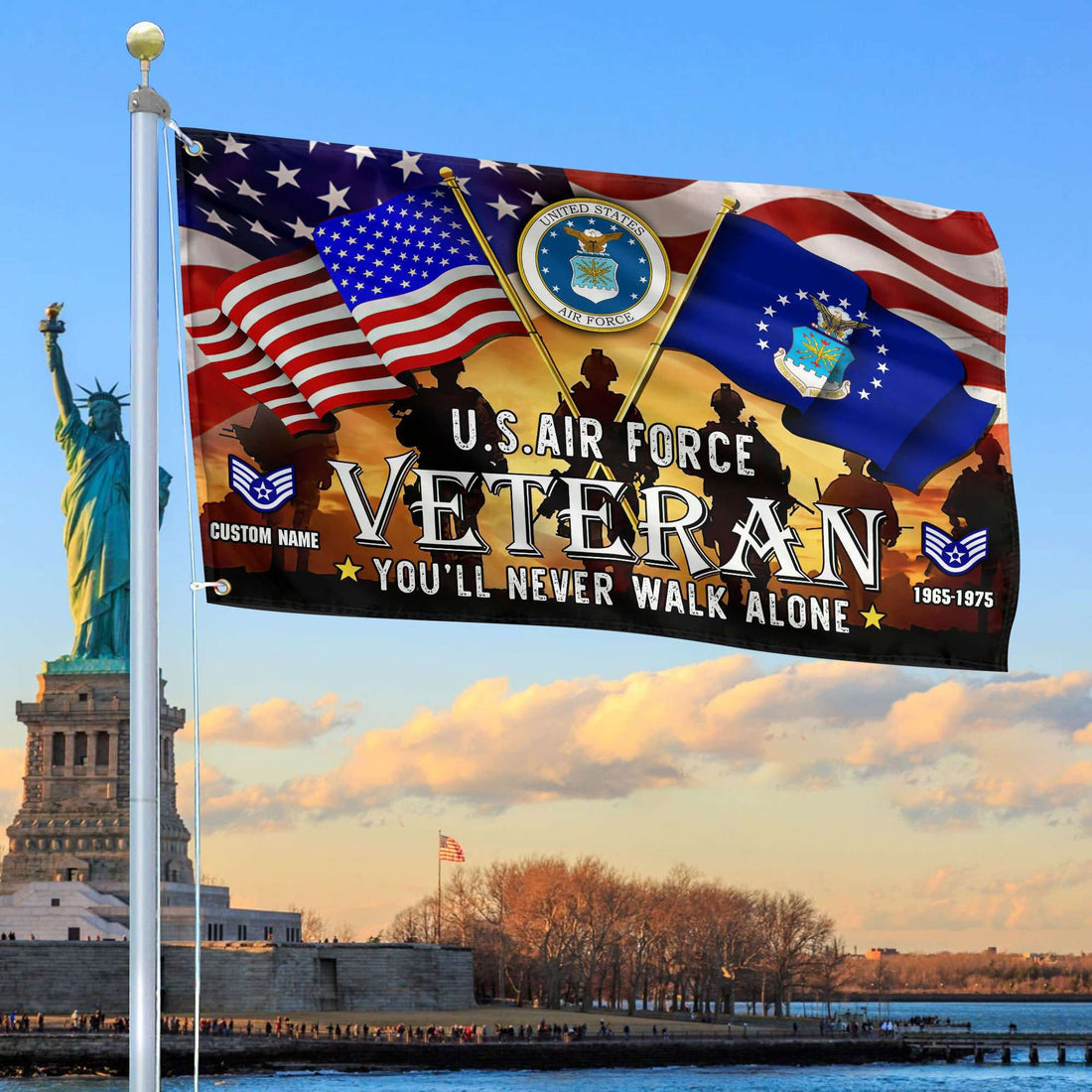 Premium Custom USAF Grommet Flag, Gift For Air Force Veteran VPVC106604, Gifts For Dad, For Husband, Best Gifts On Father's Day, Independence Day, Veterans Day.