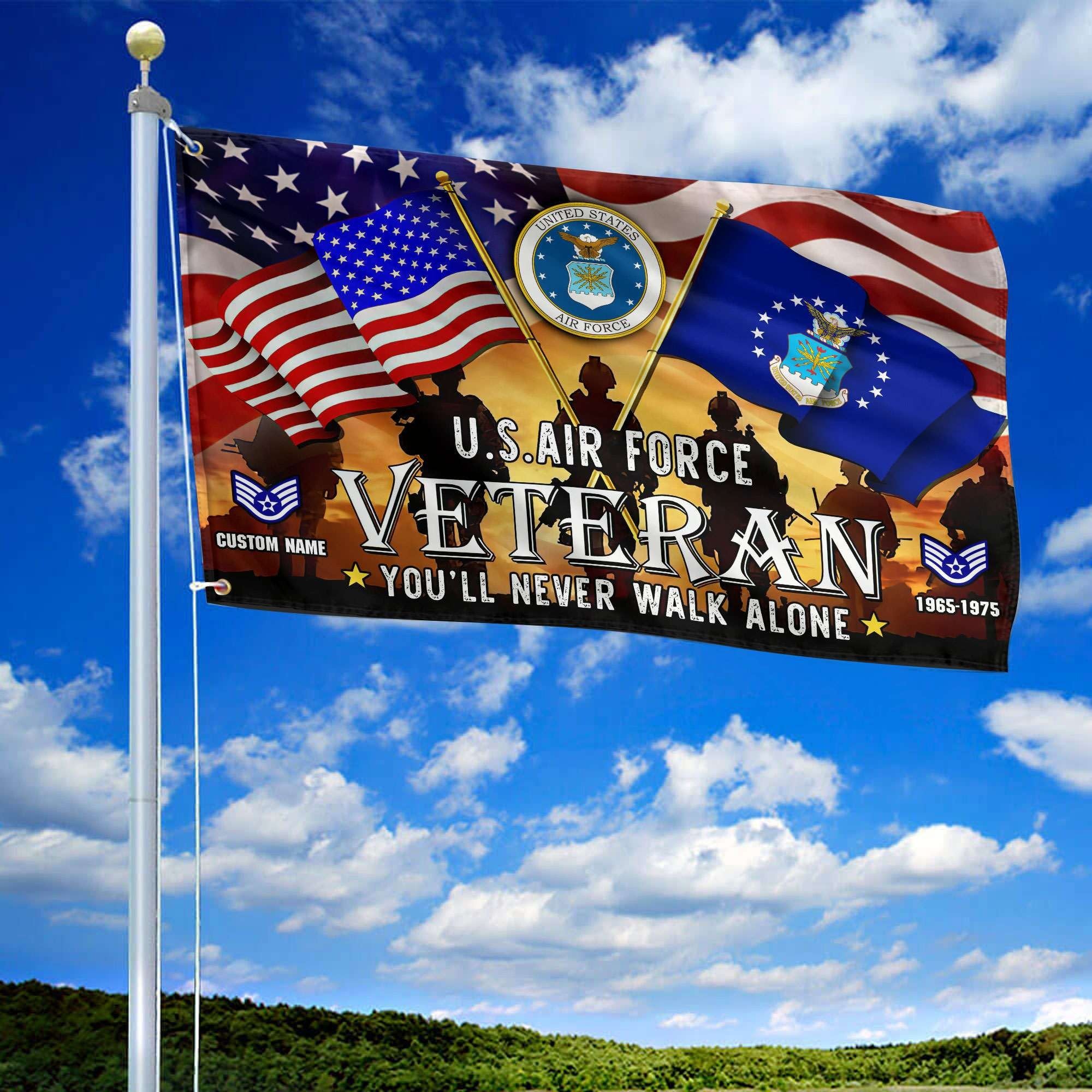 Premium Custom USAF Grommet Flag, Gift For Air Force Veteran VPVC106604, Gifts For Dad, For Husband, Best Gifts On Father's Day, Independence Day, Veterans Day.